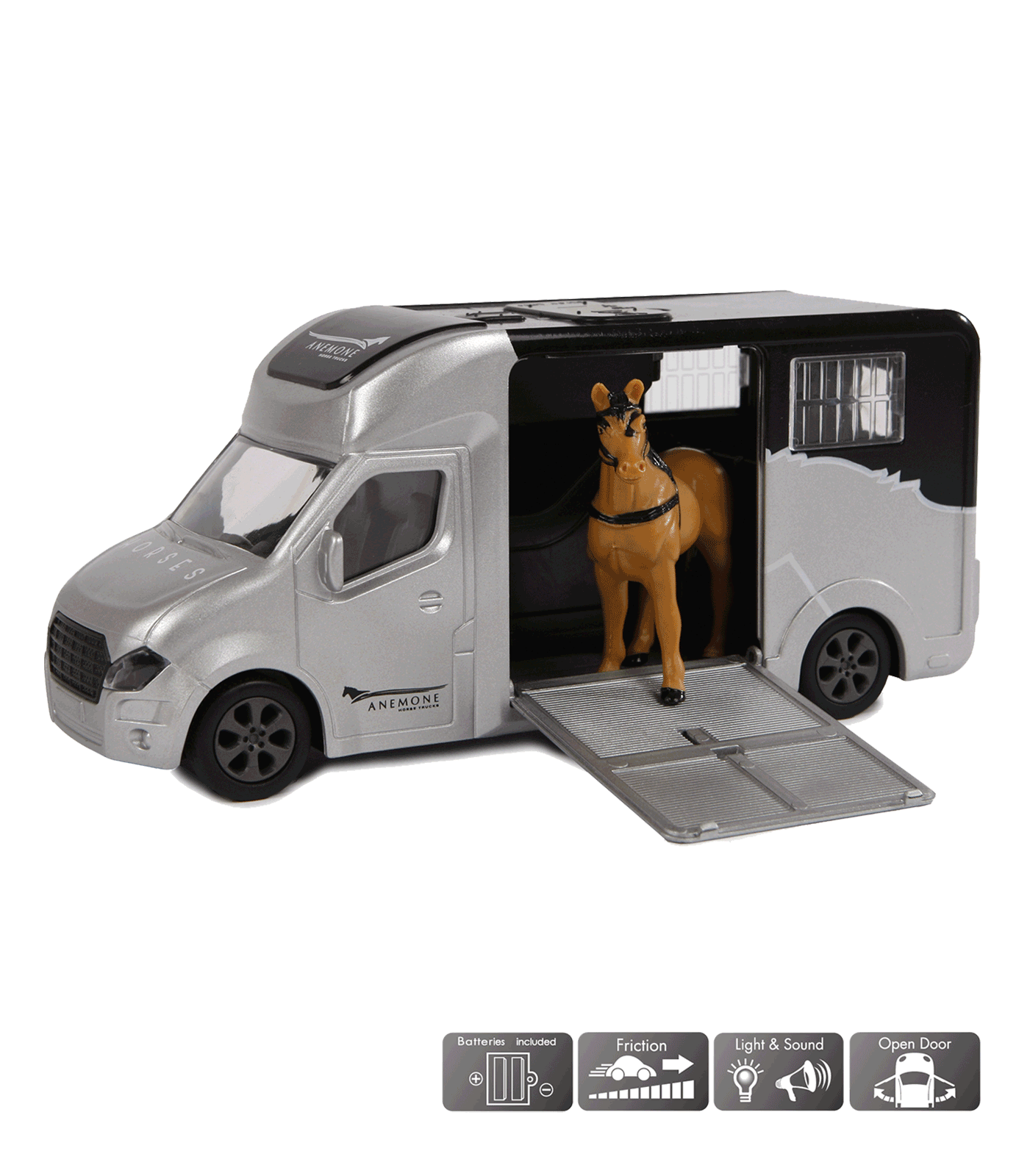 Horse trailer playset with light & sound