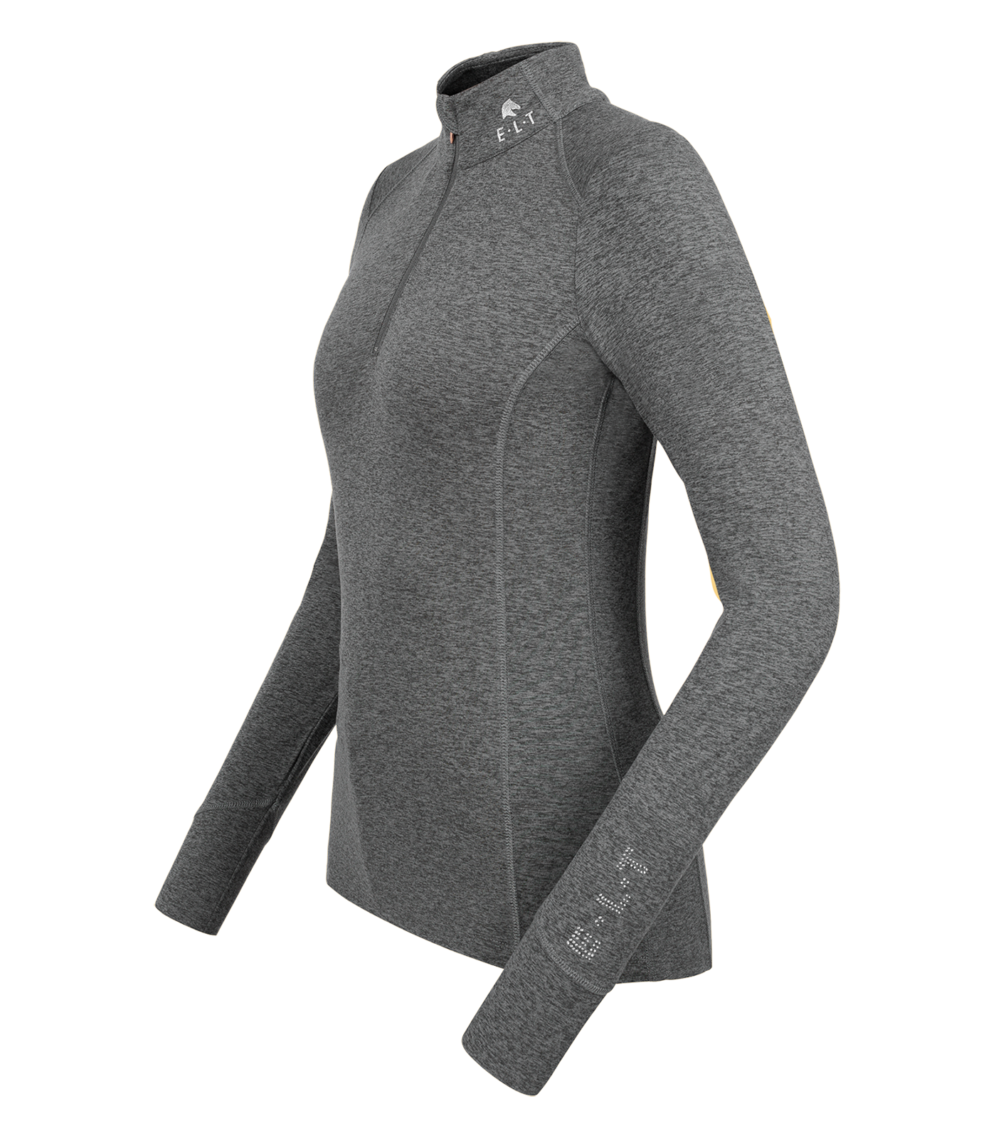 Funktions-Zip-Shirt Milano zinn melange