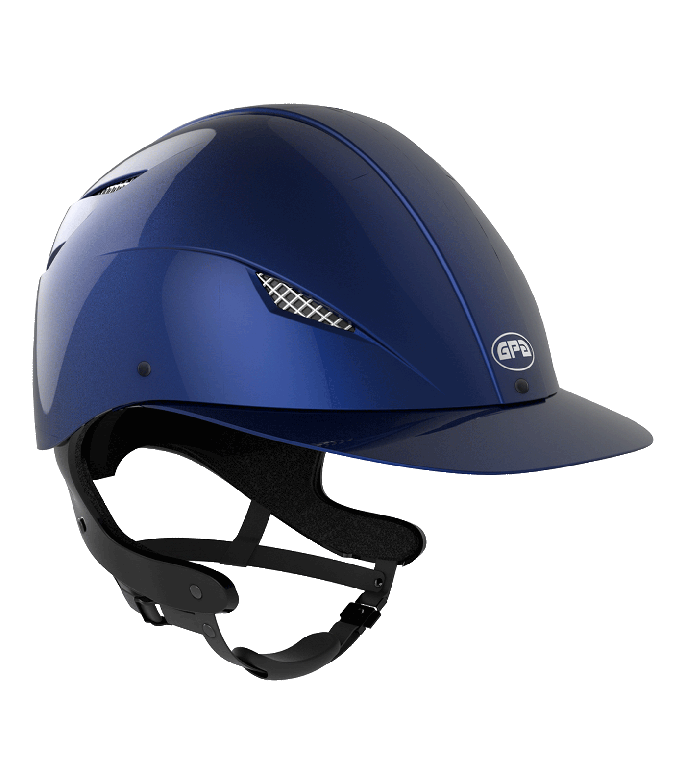 GPA Casco de equitación EASY EVO TLS azul oscuro brillante