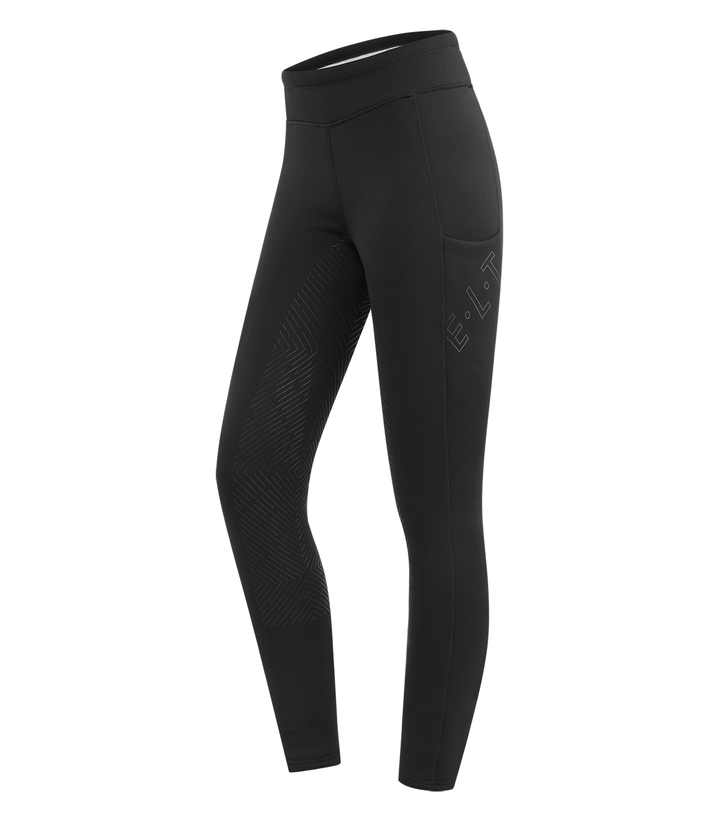 Legging d"équitation thermique Rica en polaire bouclette, pour femmes noir