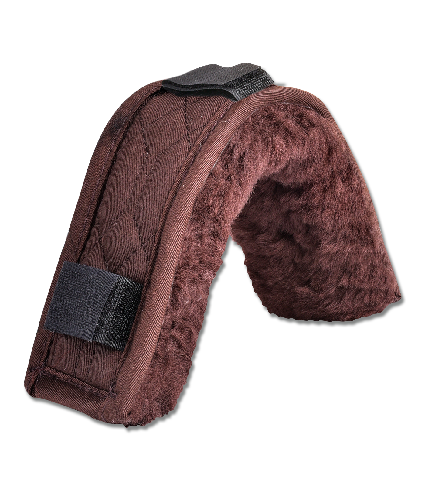 Lambskin nose or neck protector brown