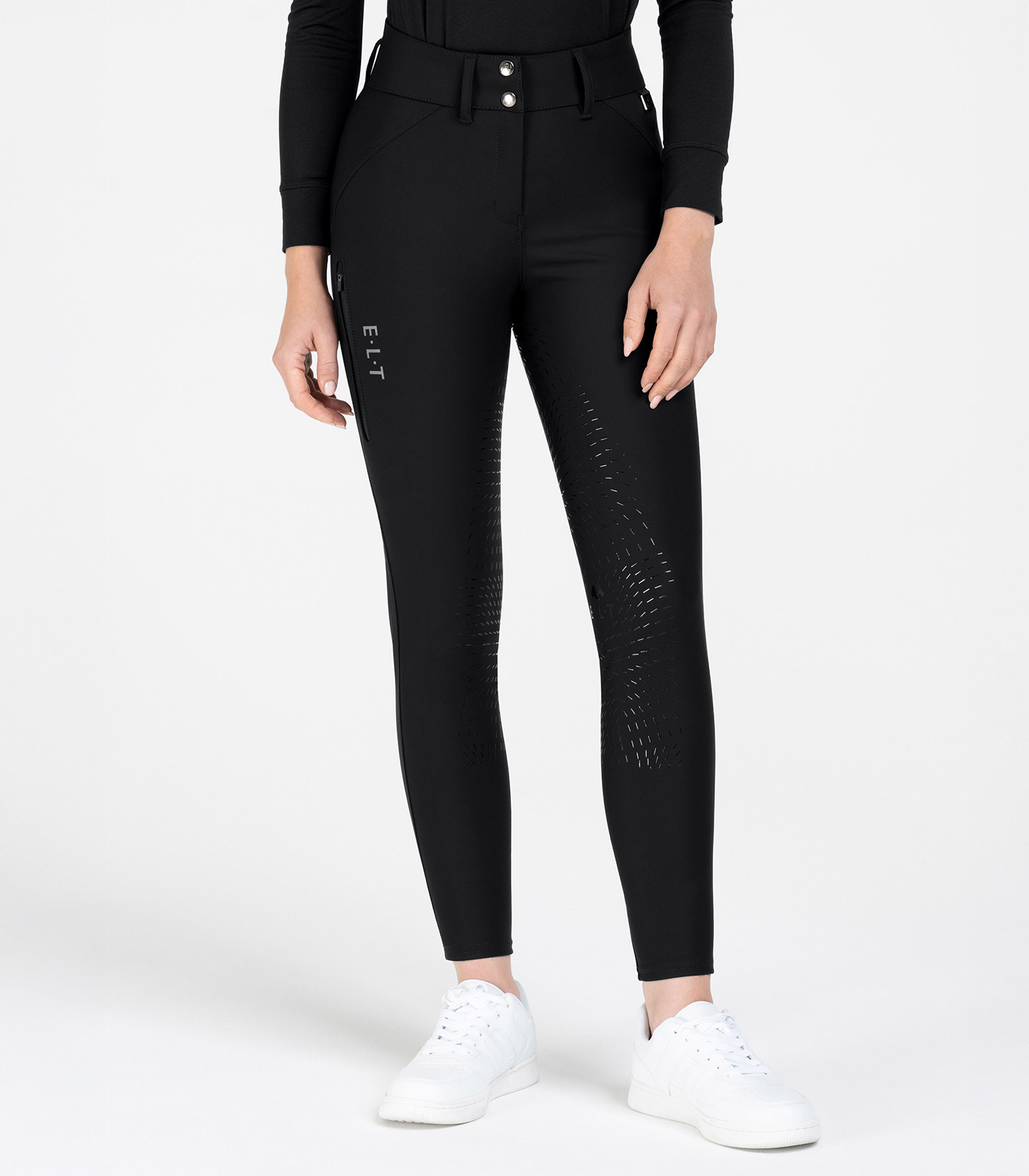Pantalon d"équitation Performance Odette en silicone noir