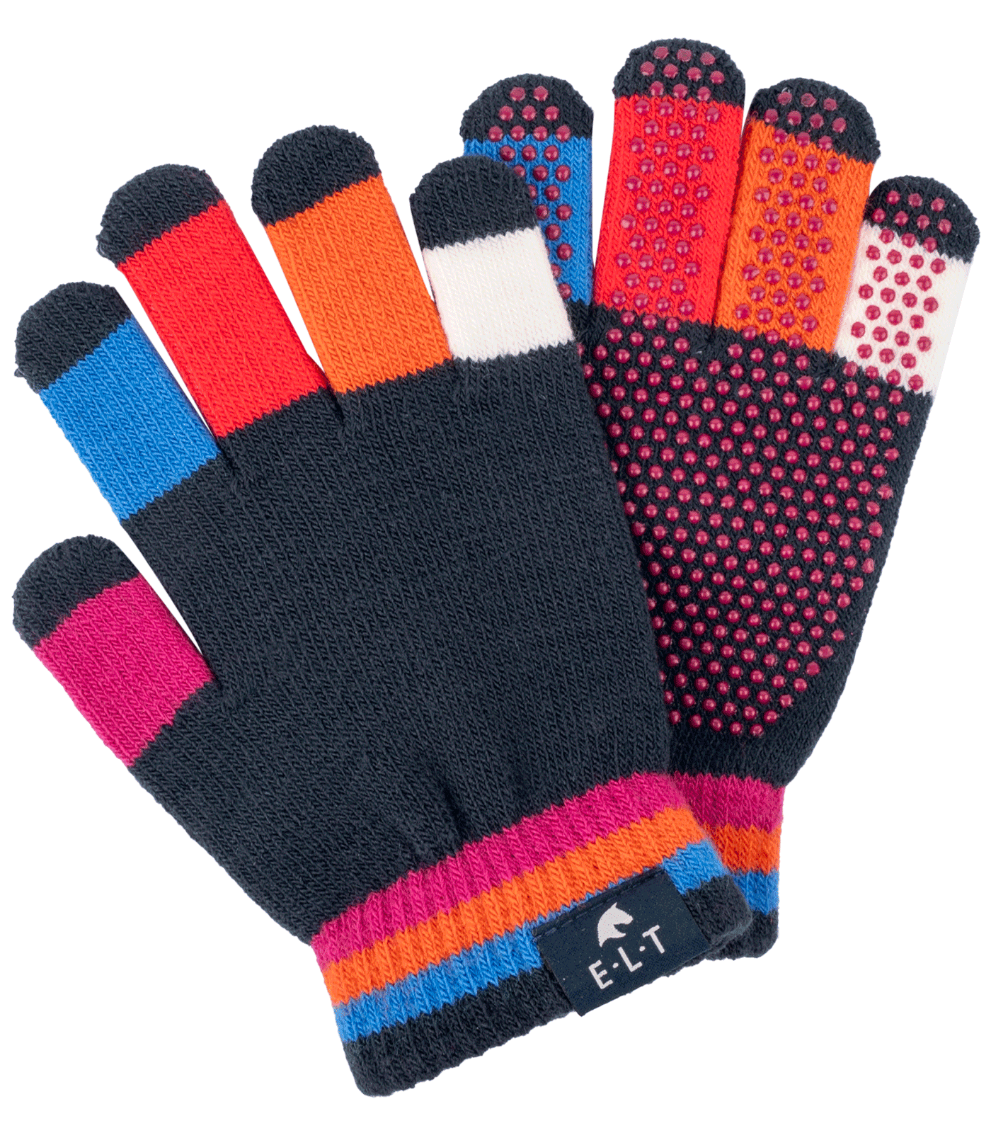 Dětské jezdecké rukavice E·L·T Magic Grippy Trend Multicolor