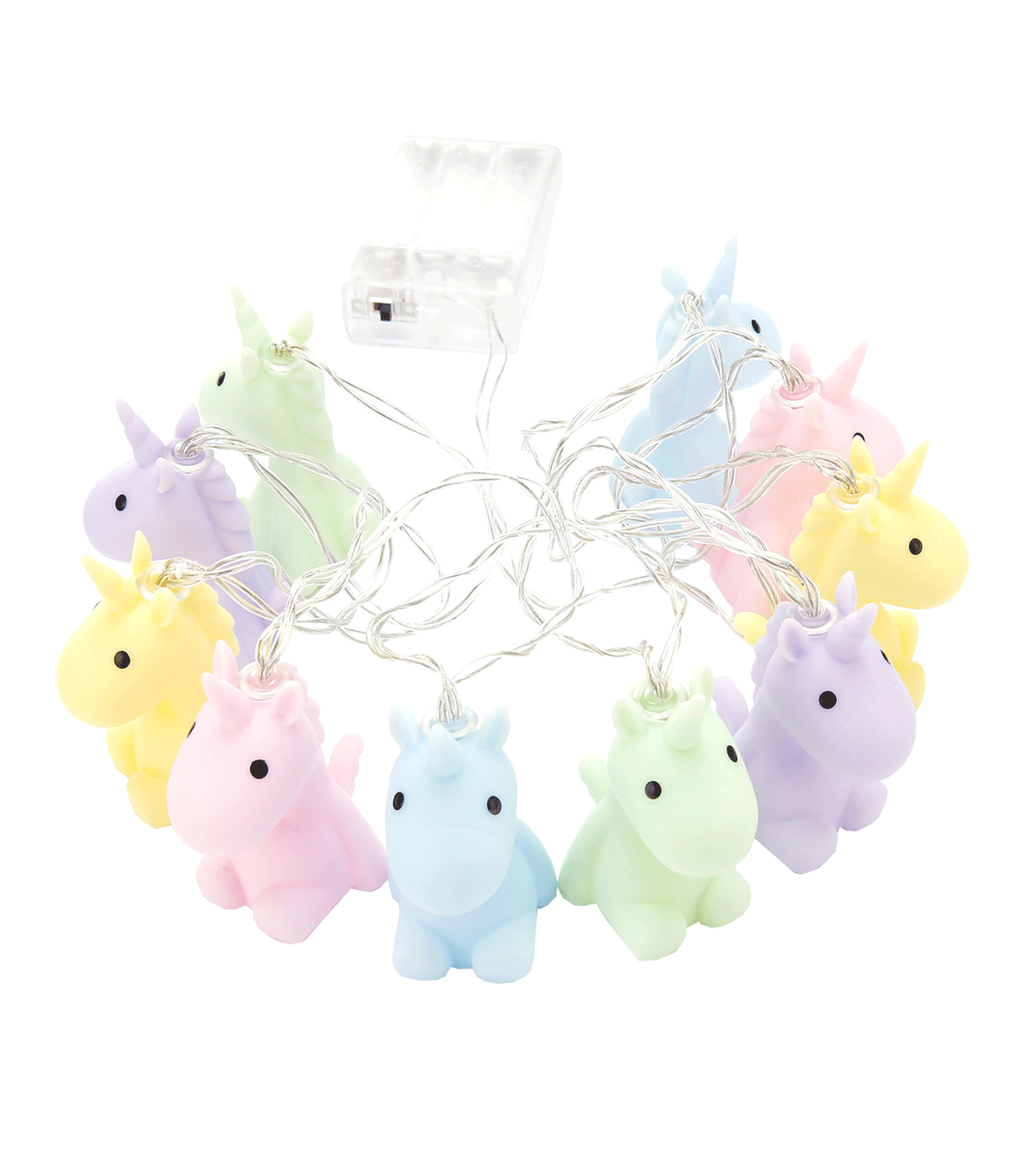 Filo di luci LED con unicorni