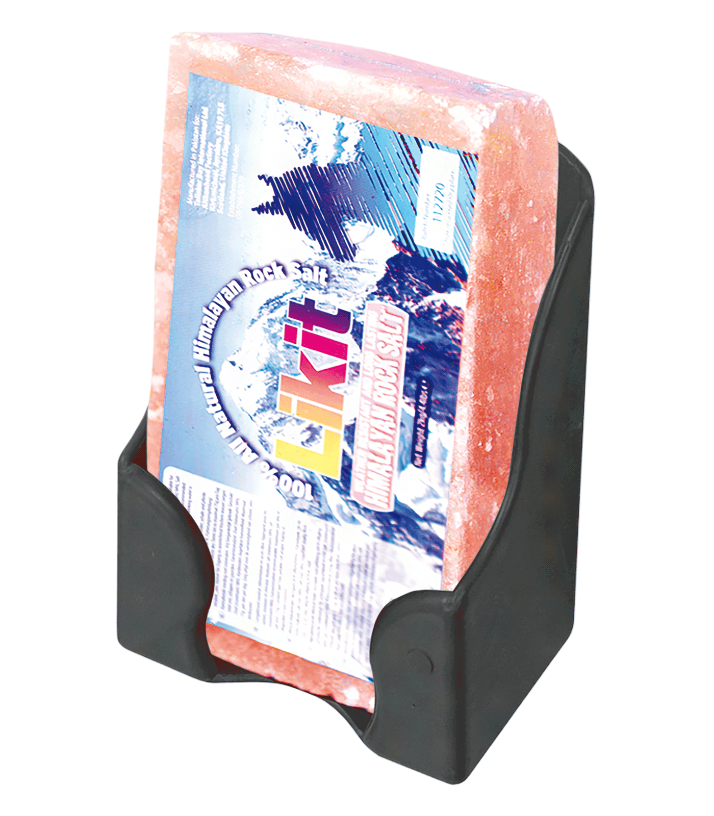 Licking stone holder for rectangular licking stones, plastic