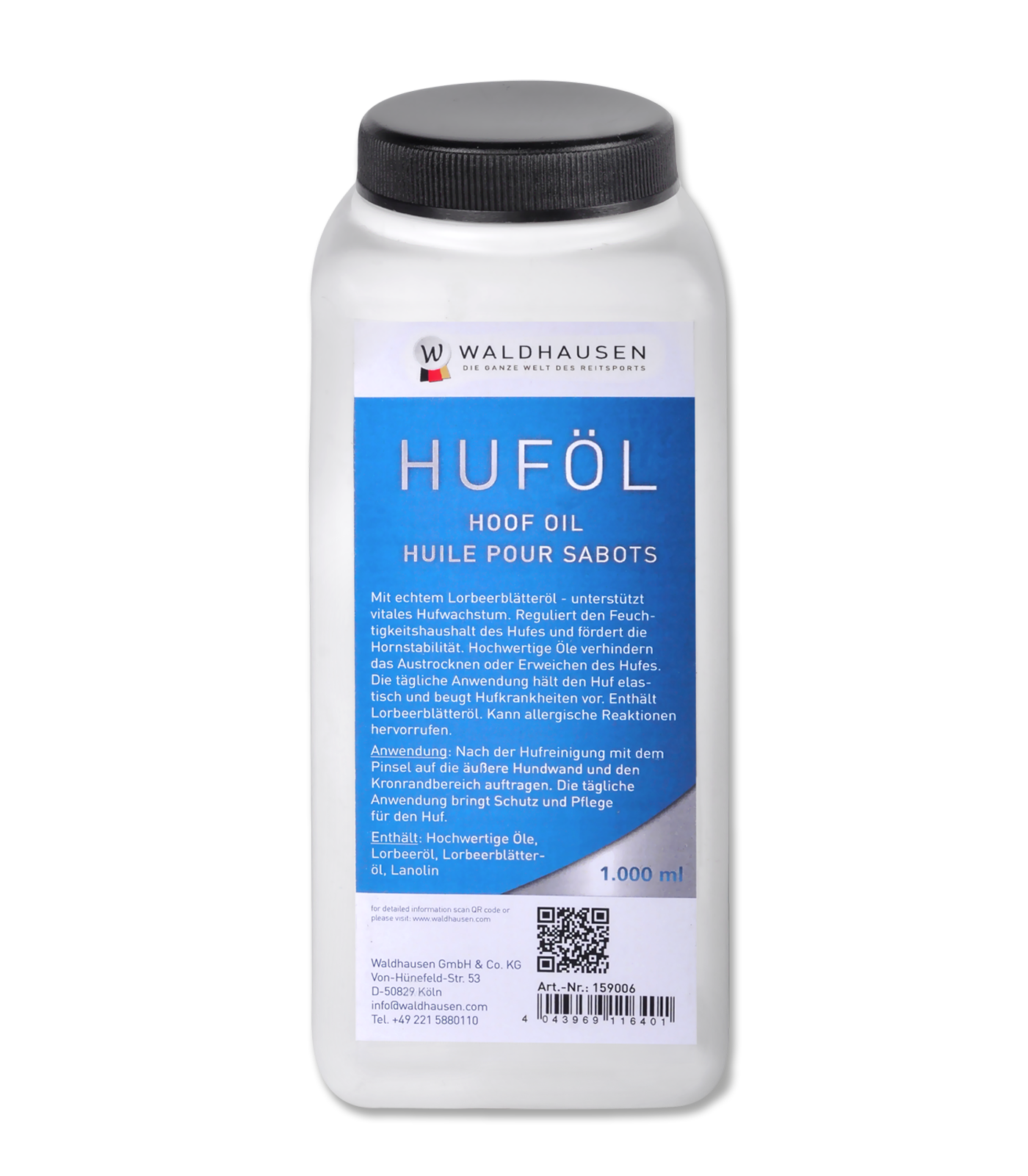 Huile pour sabots à l’huile de laurier, 1 l