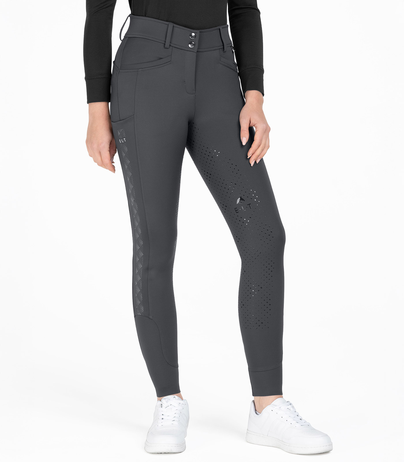 Reflektierende Reithose asphalt