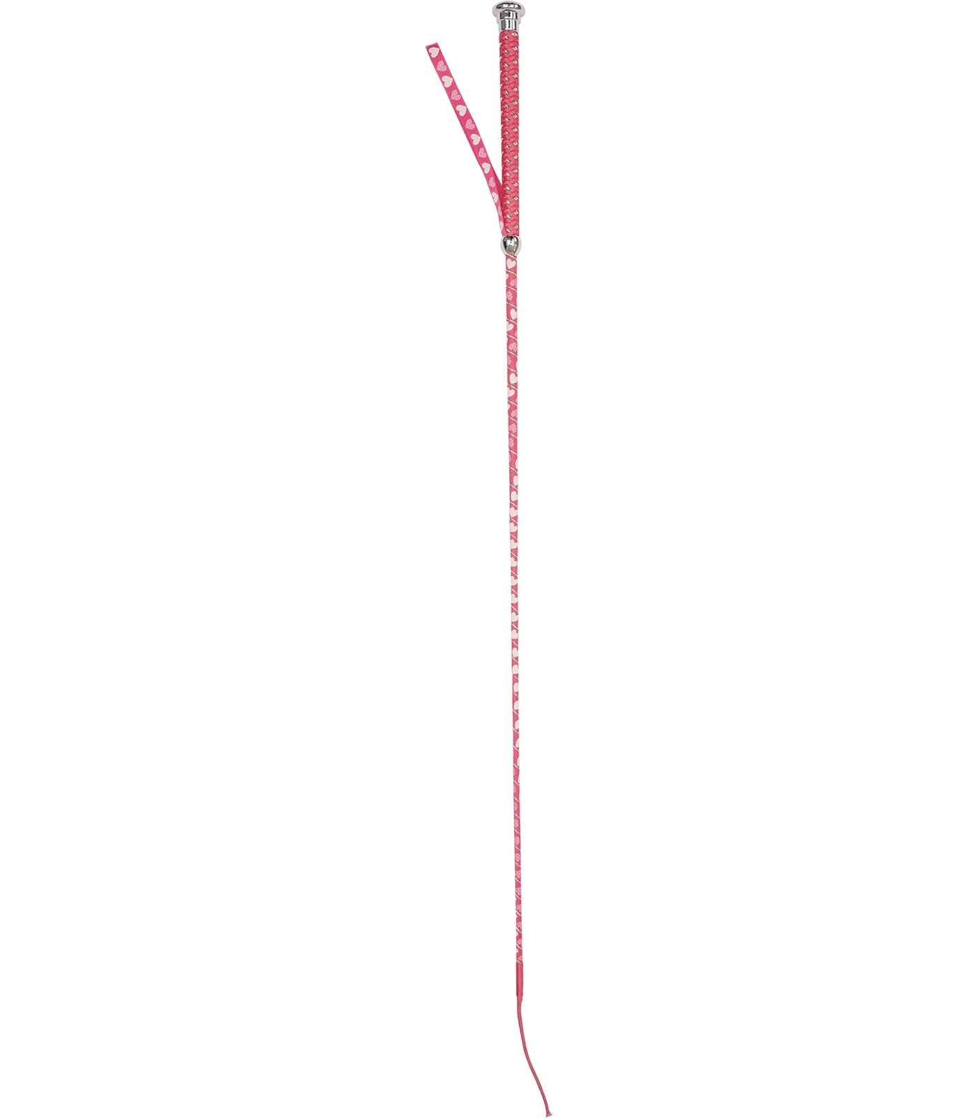 Children"s dressage whip with hearts pink