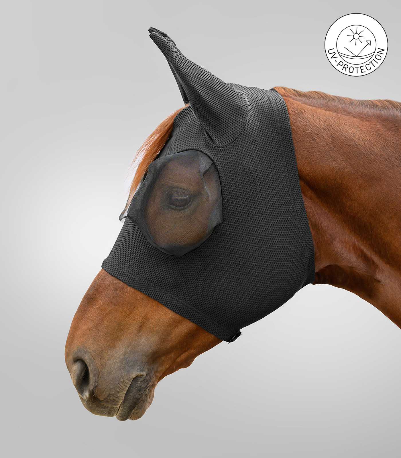 Maschera antimosche Puck Breath nero