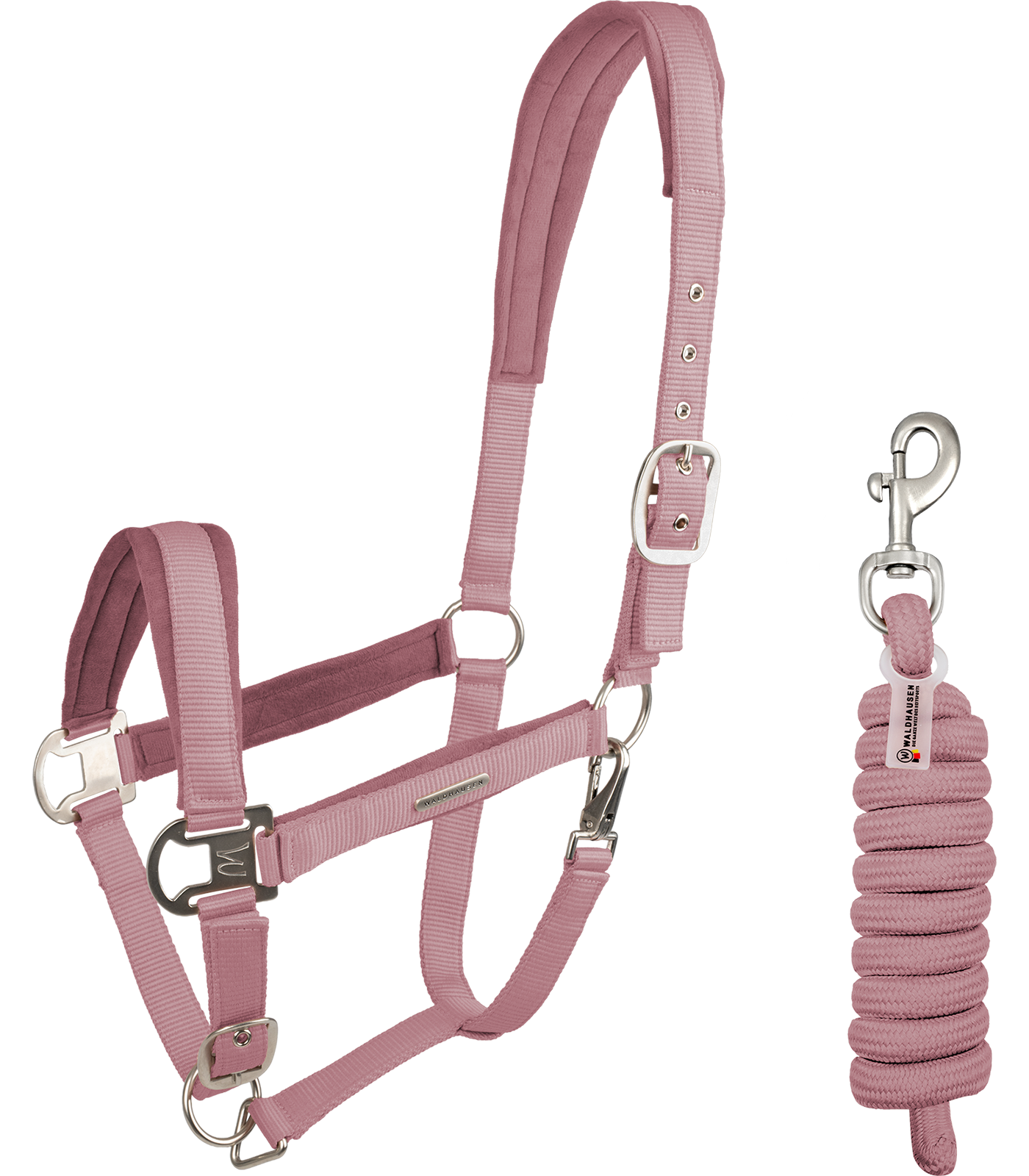 Halfter Set Velvet altrosa