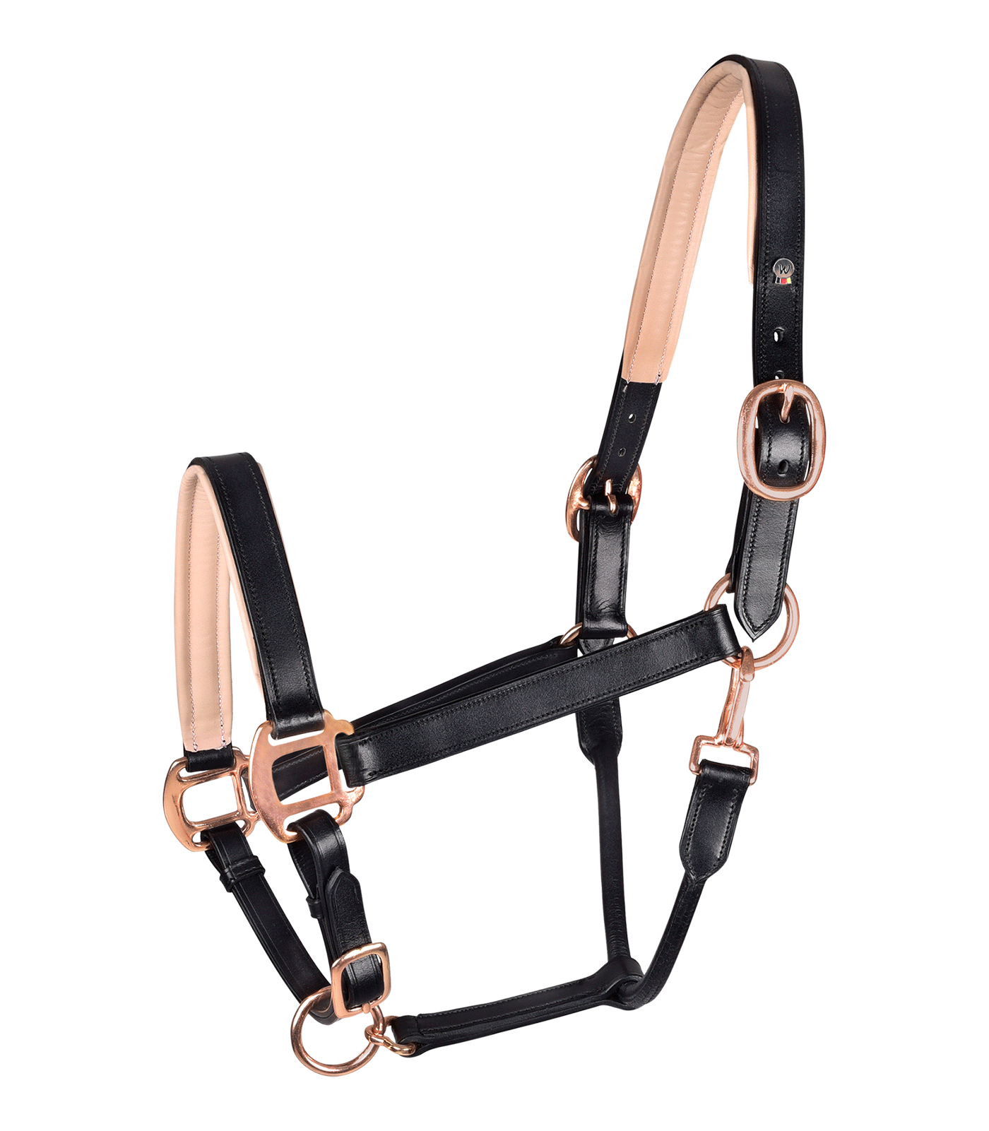 Cabezada de cuero Waldhausen X-Line Rosé negro