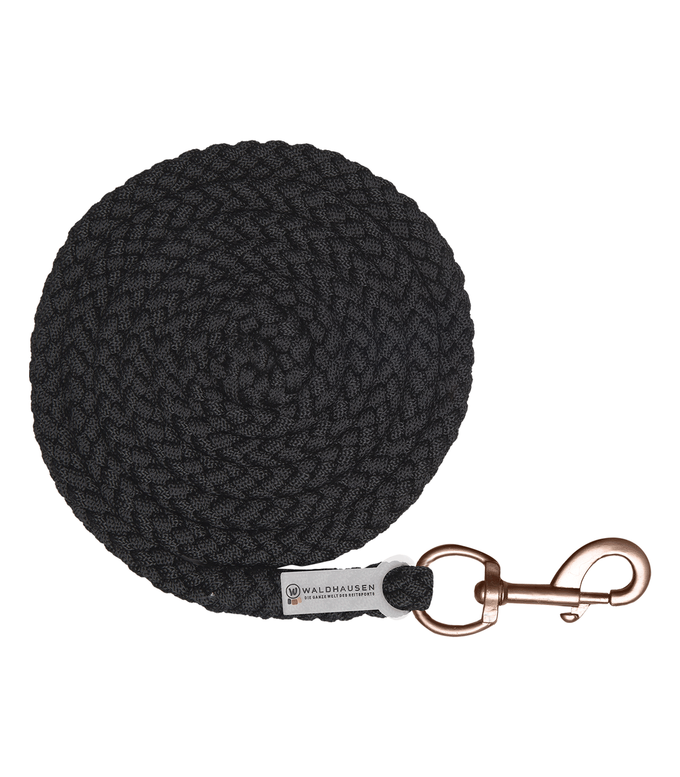 Shine lead rope - snap hook black/rosegold