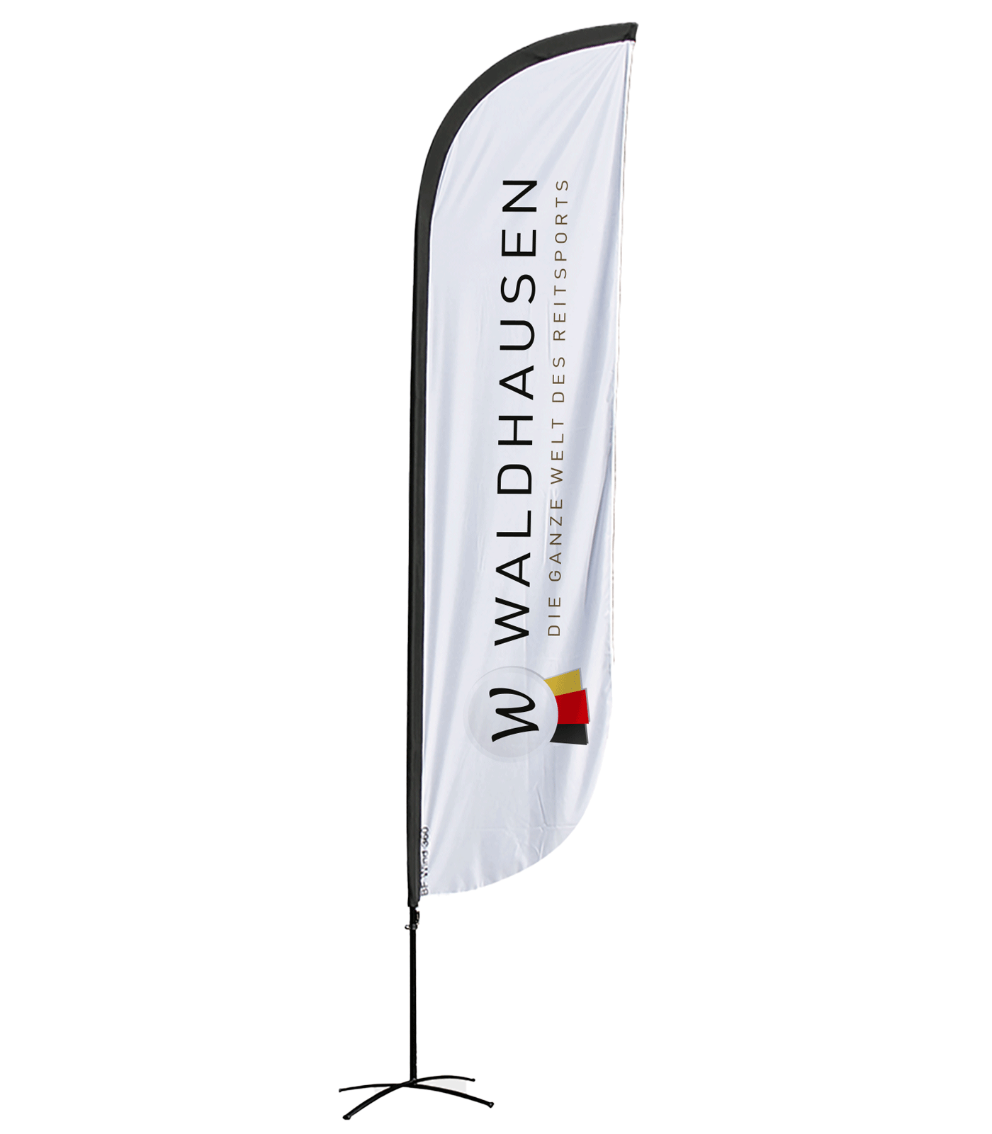 Beachflag Waldhausen, M, 67 x 315 cm avec pied