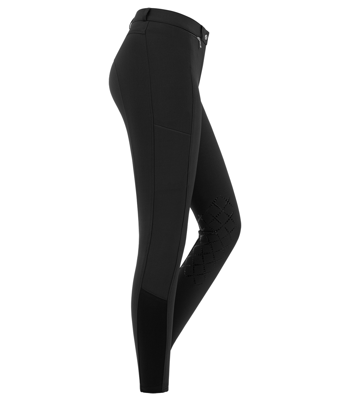 Pantalones de equitación Micro Knie Silikon negro