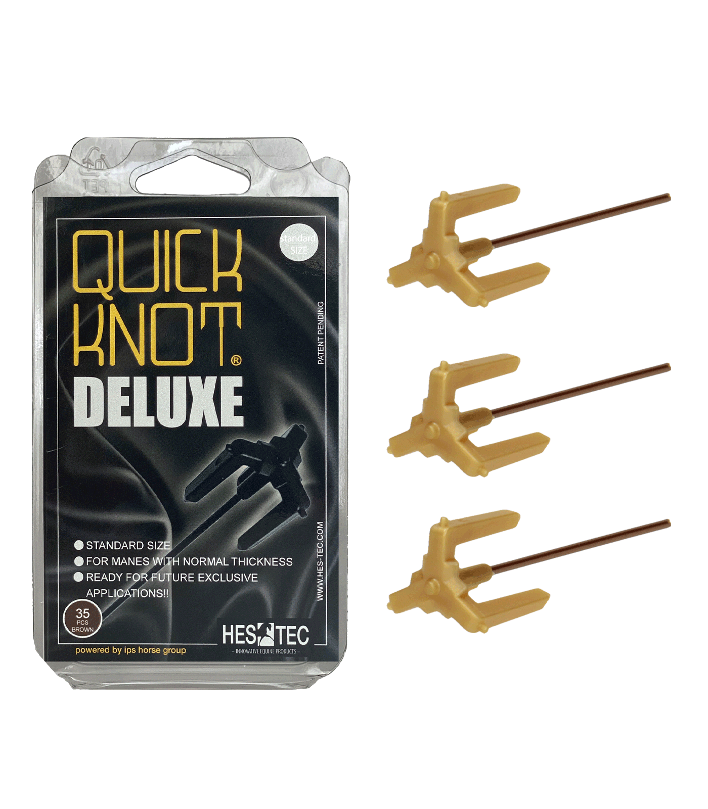 Quick Knot Deluxe Plaiting Aid, standard brown