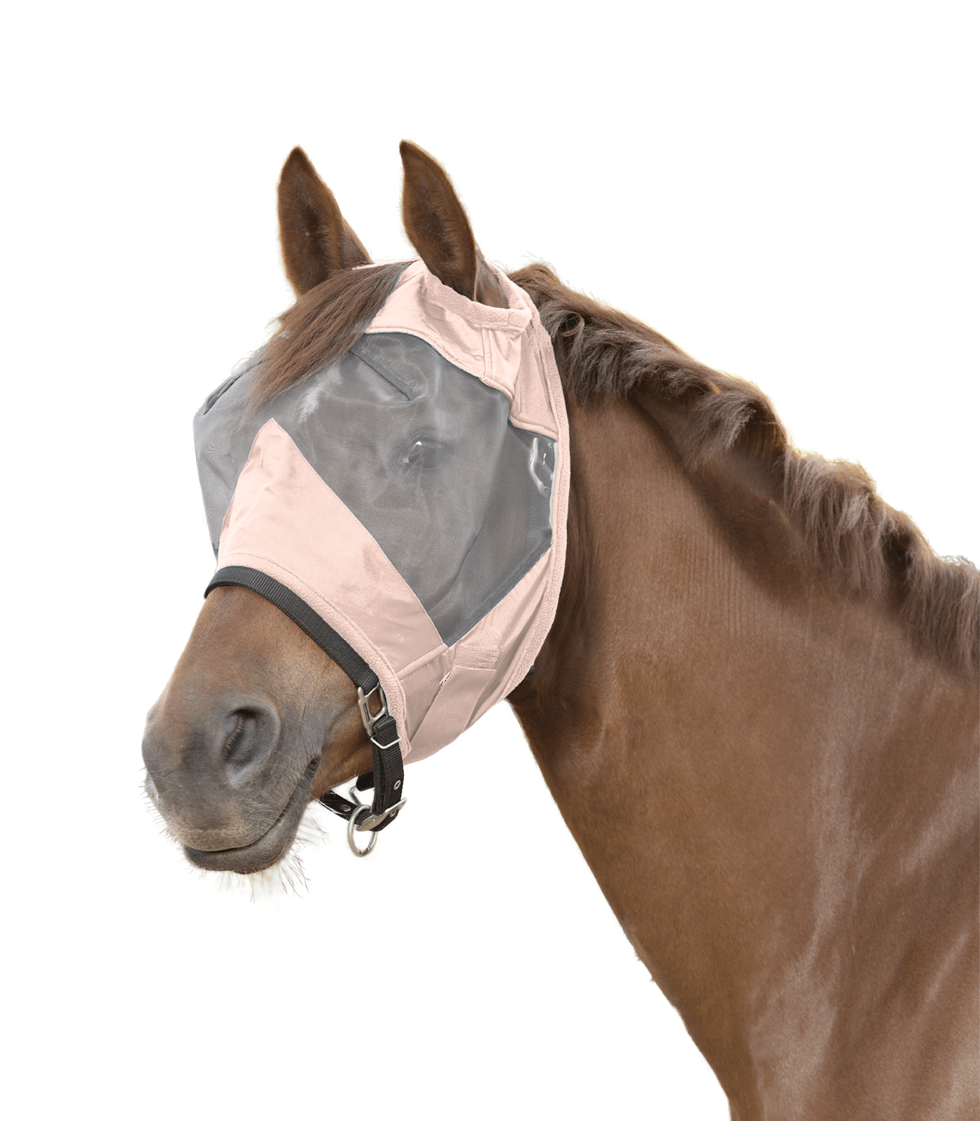 PREMIUM Fly Mask without ear protection light pink