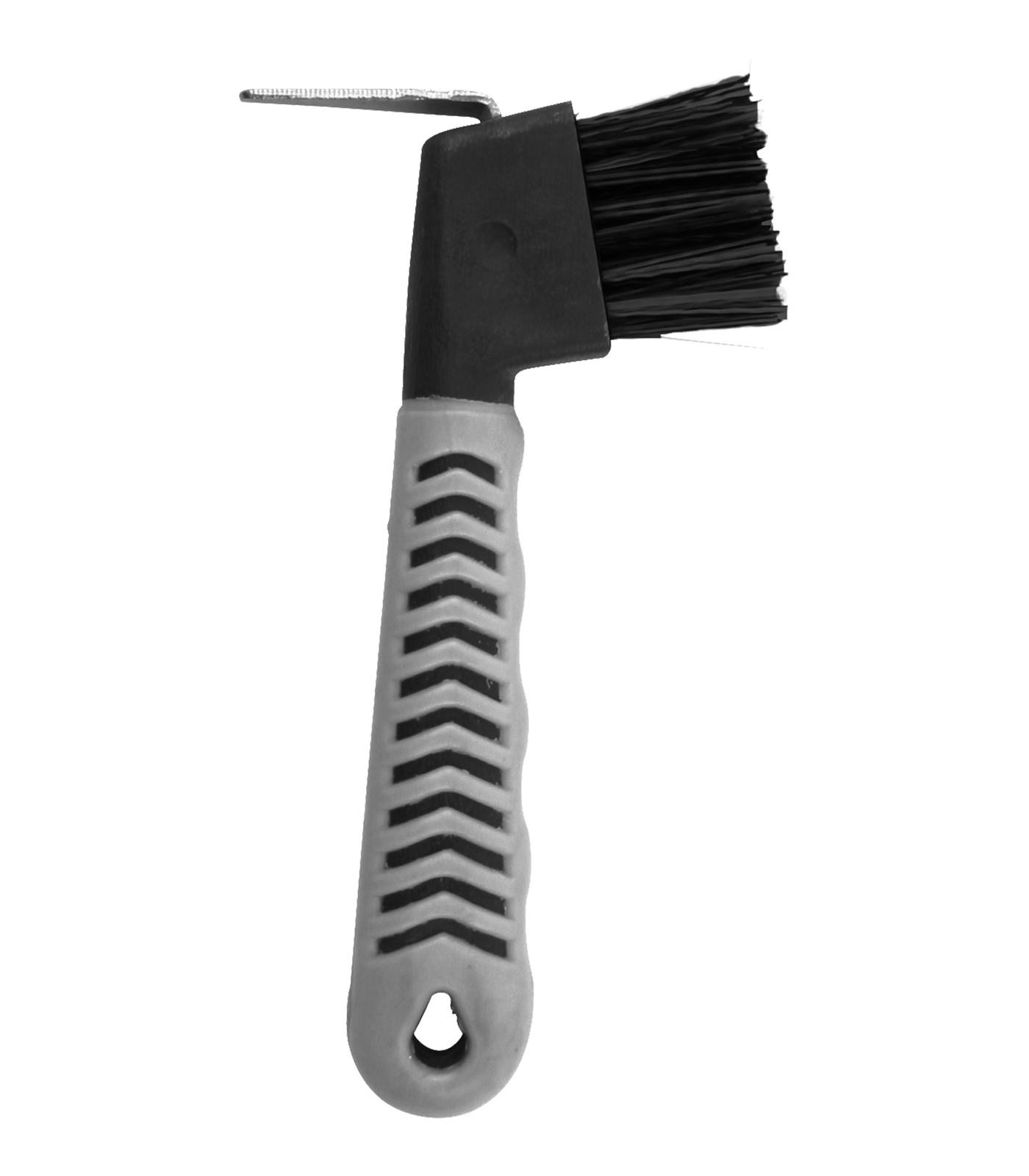 Grippy Hoof Pick, with brush black/grey