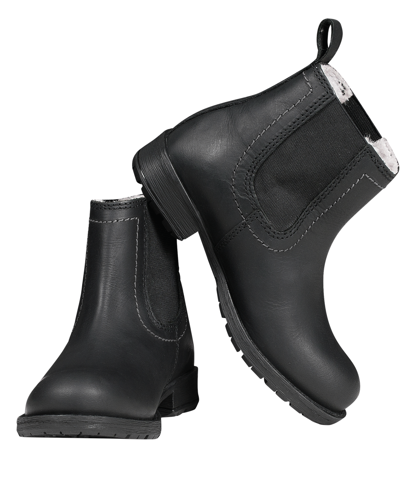 Jodhpurstiefelette Winter Kids schwarz/silber