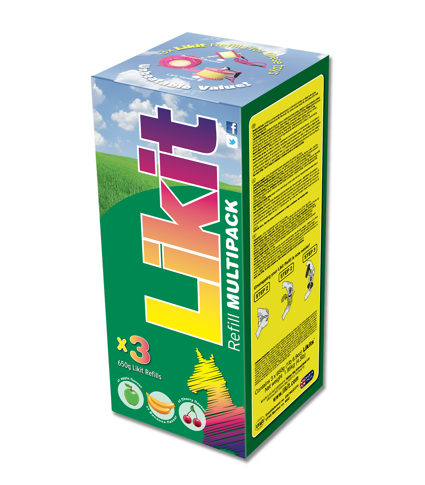 LIKIT confezione risparmio, 3 x 650 g