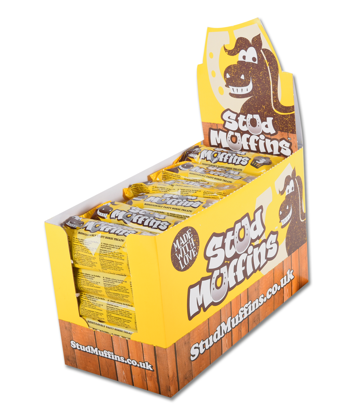 Pamlsky pro koně Stud Muffins, 30 balení po 3 kusech