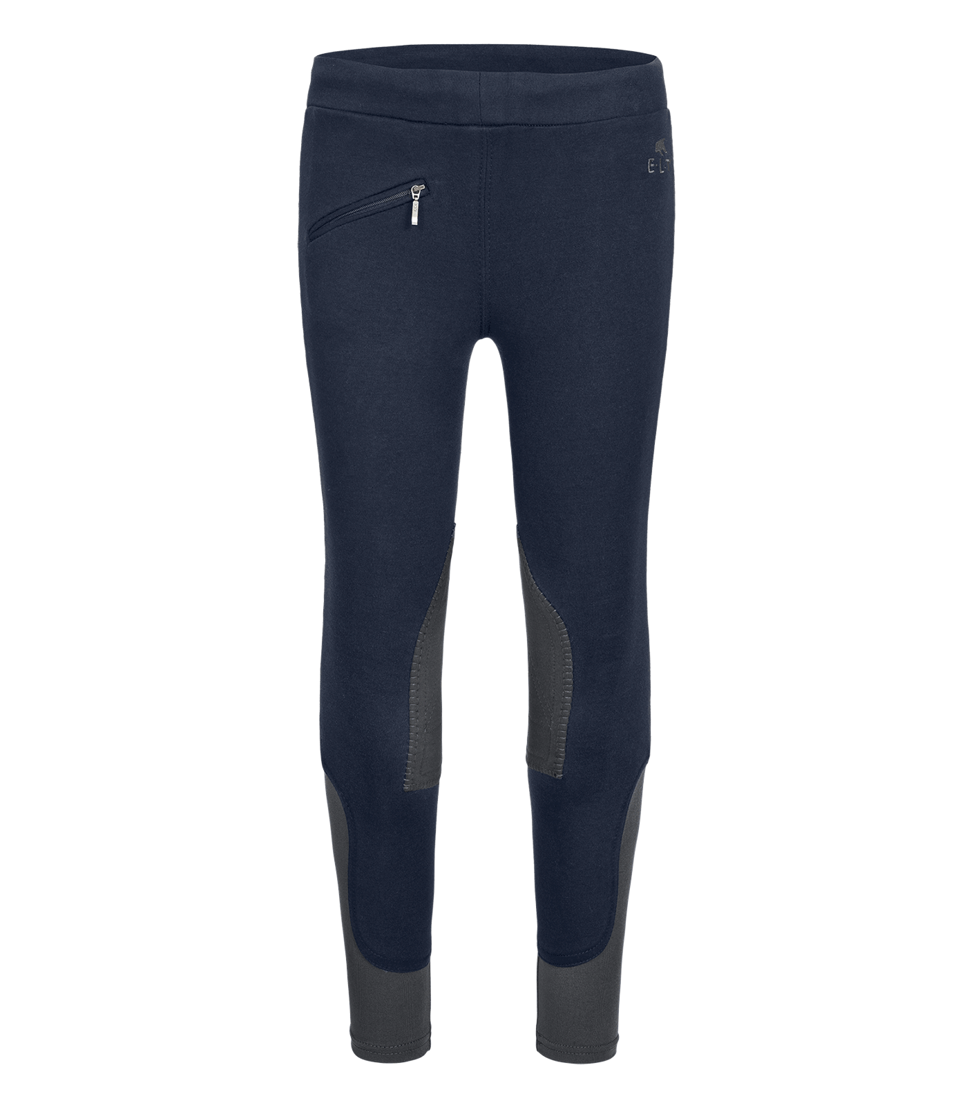 Leggins de equitación Emmi, para niños azul noche/gris