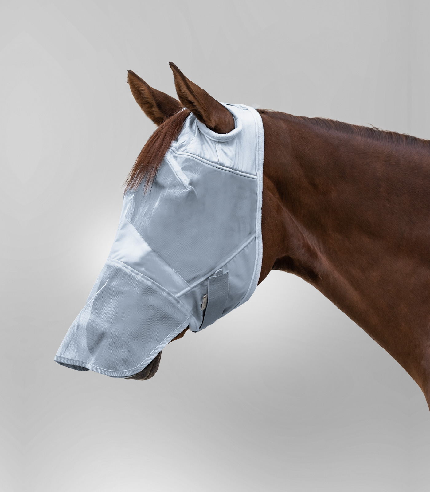 PREMIUM Fliegenmaske mit Ohren- und Nasenschutz silbergrau PREMIUM Fliegenmaske mit Ohren- und Nasenschutz silbergrau