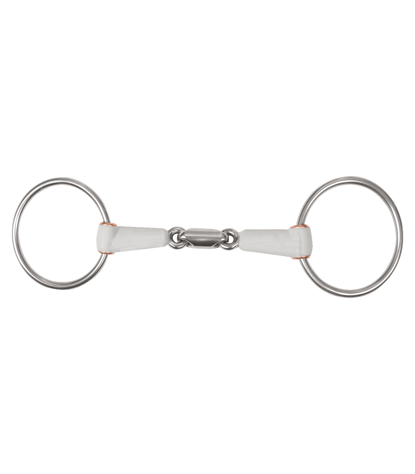 Stihlové udidlo Beris, 2× lomené, kroužky 7,5 cm
