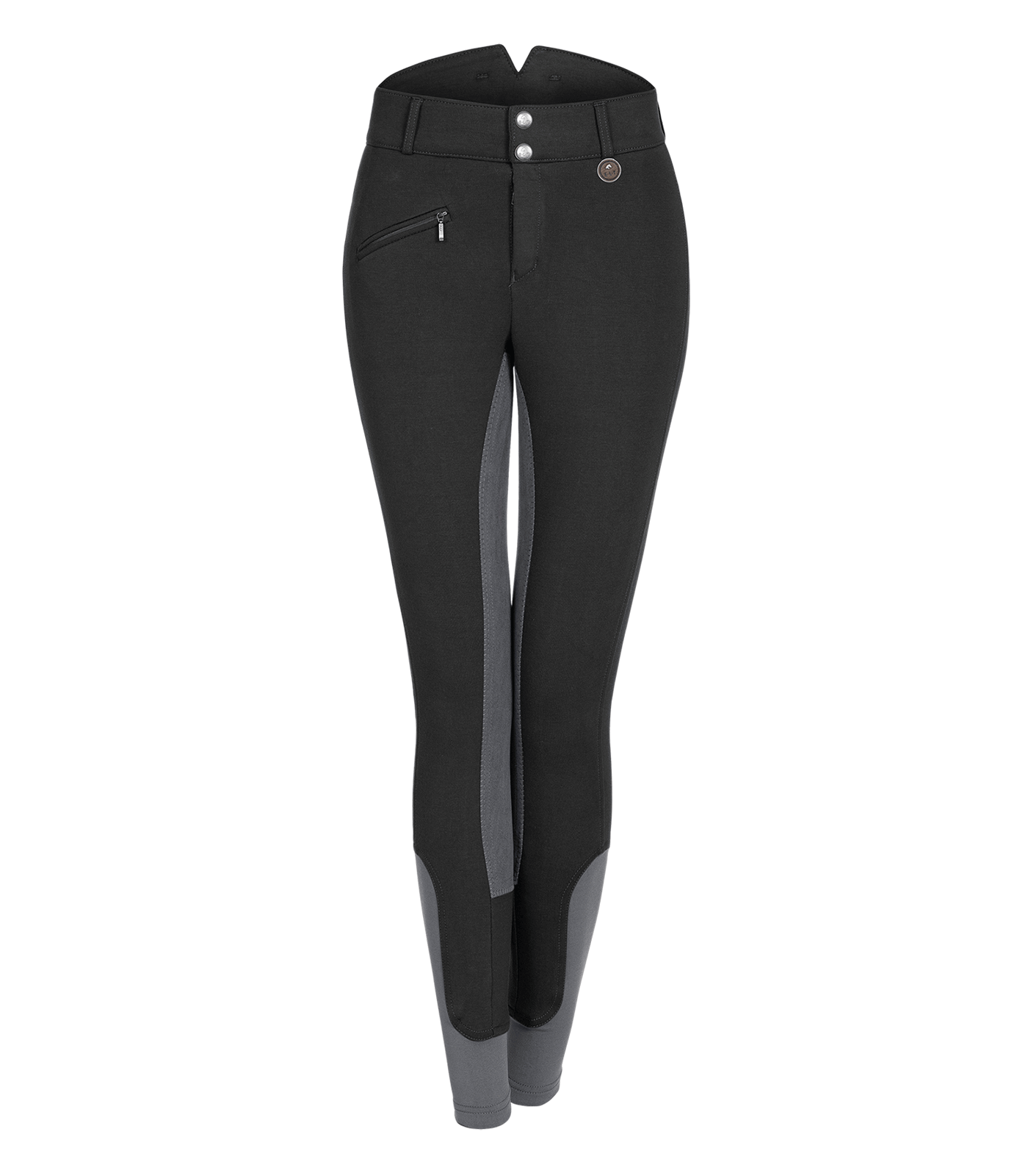 Reithose Fun Sport High Waist schwarz/asphalt