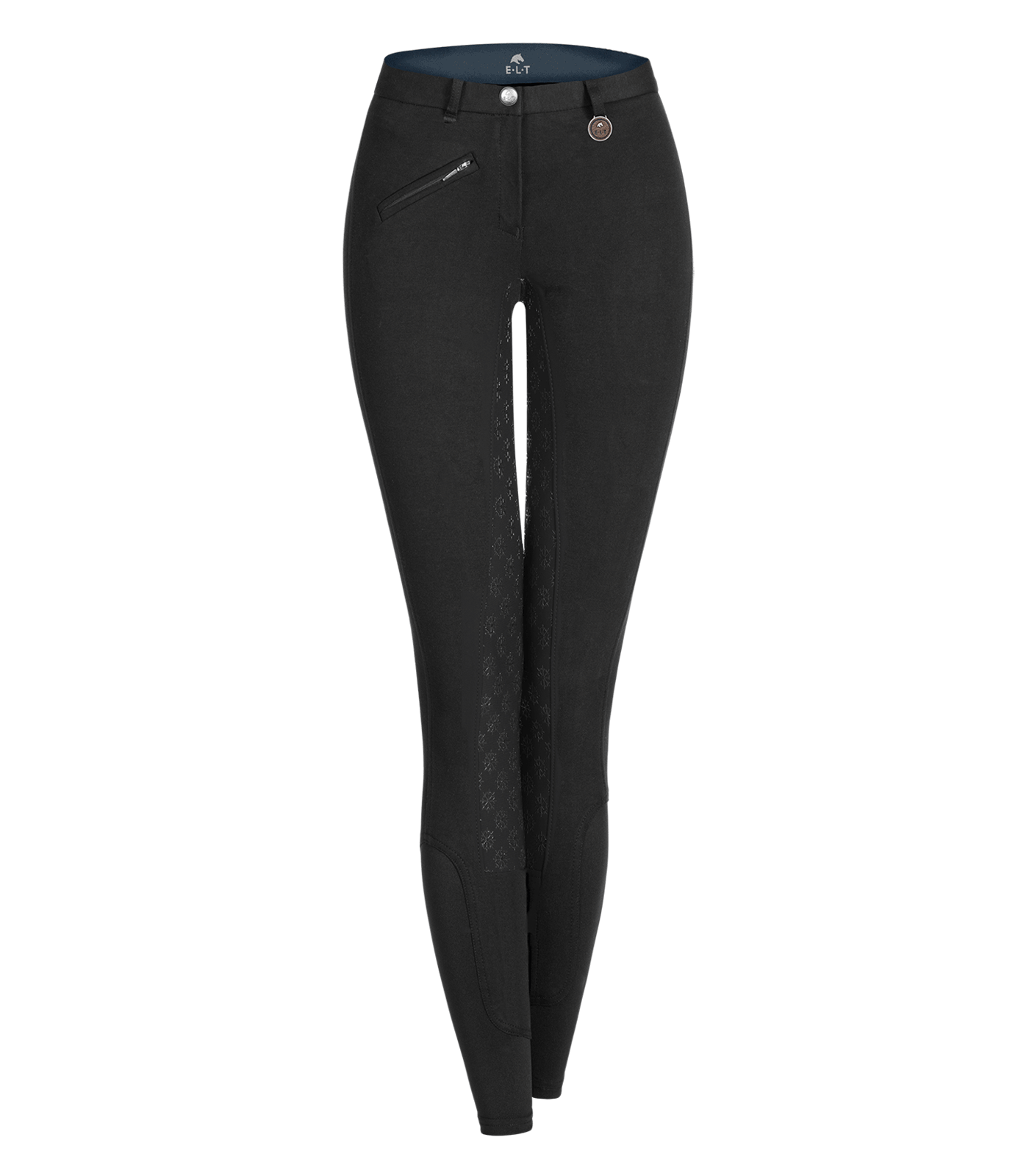 Pantalon d’équitation thermique Fun Sport en silicone noir