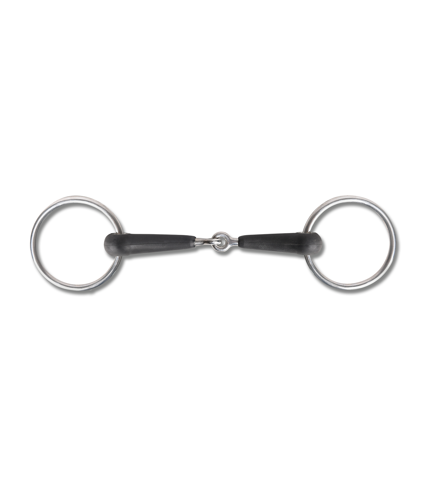 Rubber Snaffle Bit, jointed