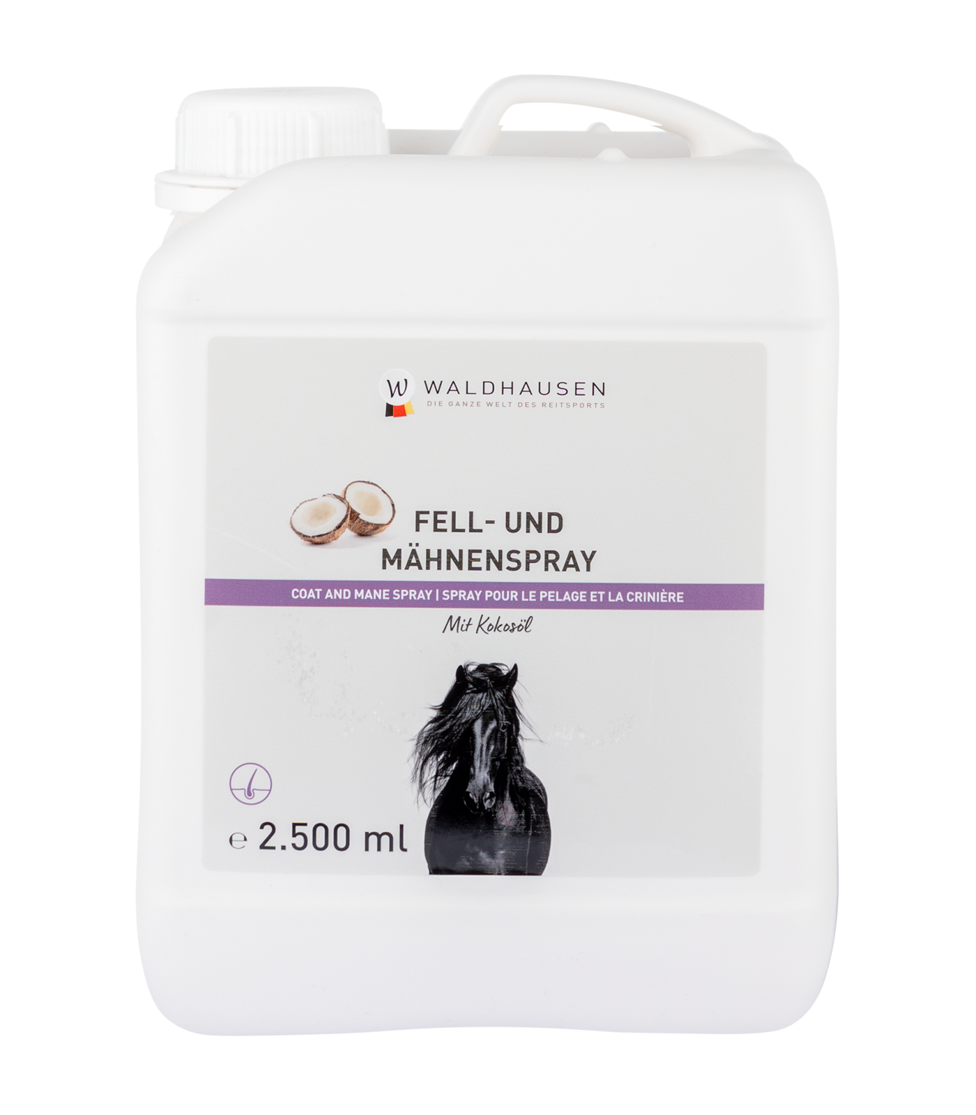 Spray per mantello e criniera con olio di cocco, 2500 ml