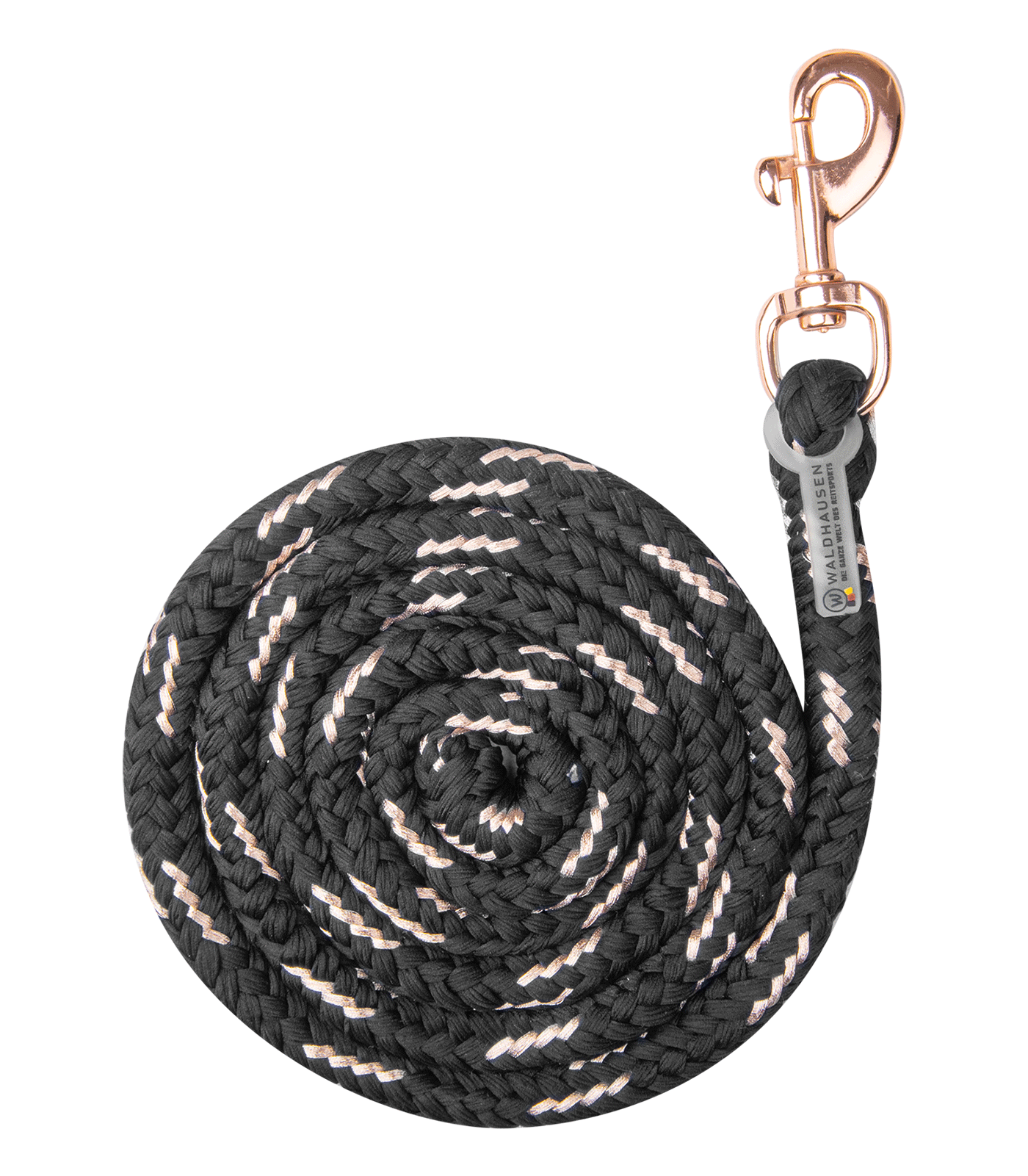 Rosé lead rope, carabiner