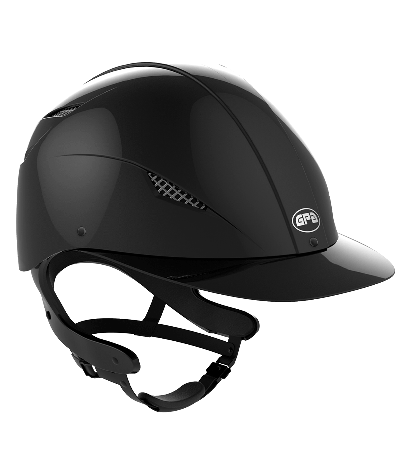 GPA Casco de equitación EASY EVO TLS negro brillante