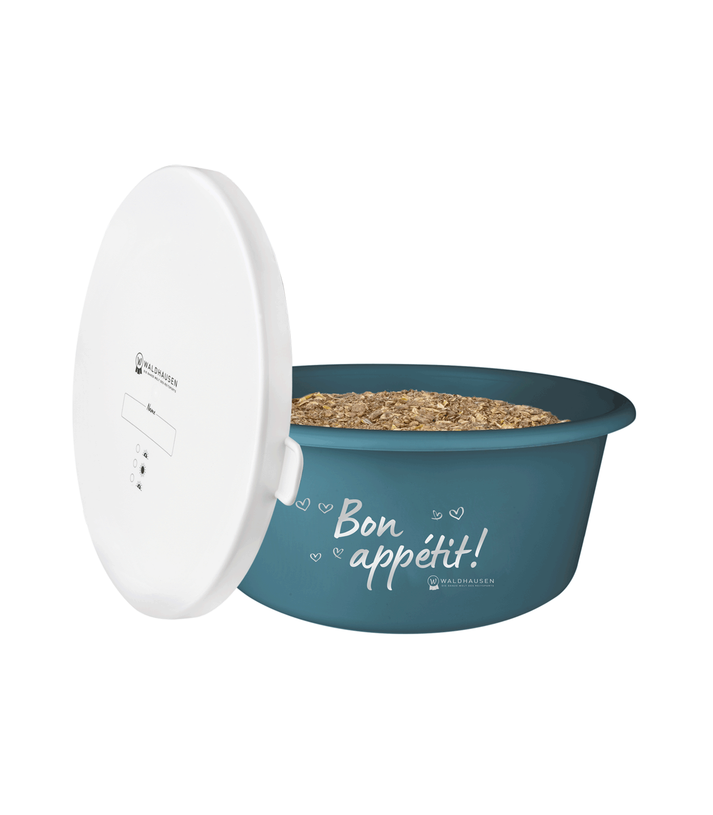 Ciotola per alimenti con coperchio, 5 L blu petrolio