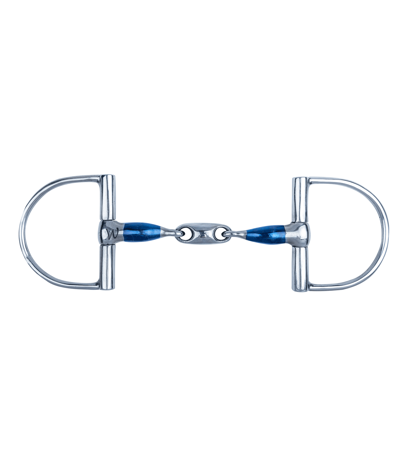 Anatomické udidlo Waldhausen Sweet Iron s D-kroužky, 2× lomené