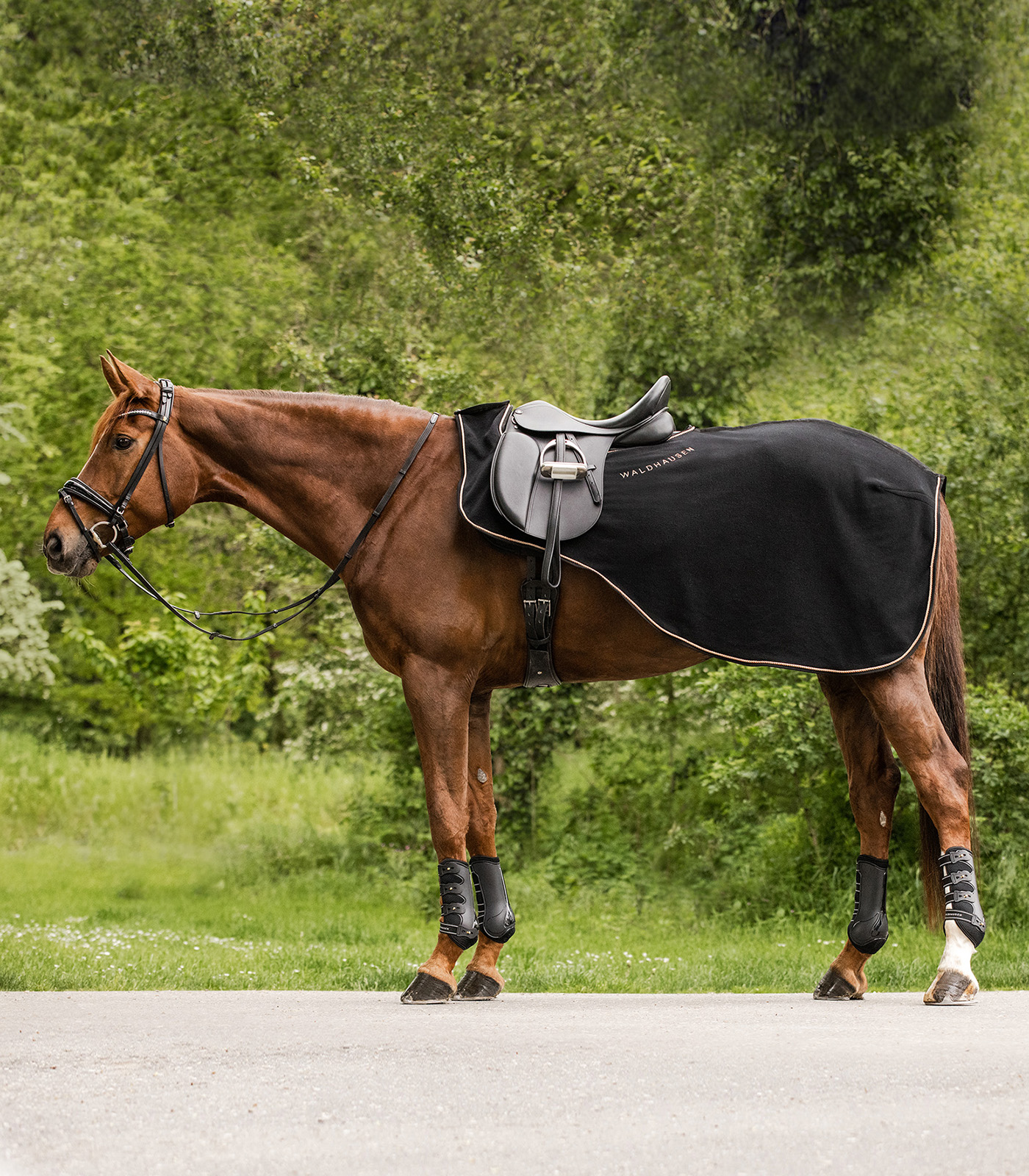 Couvre-reins Modern Rosé noir