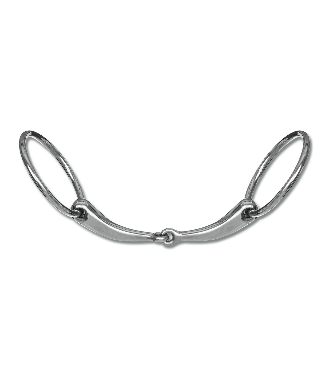 Anatomical snaffle bit, solid