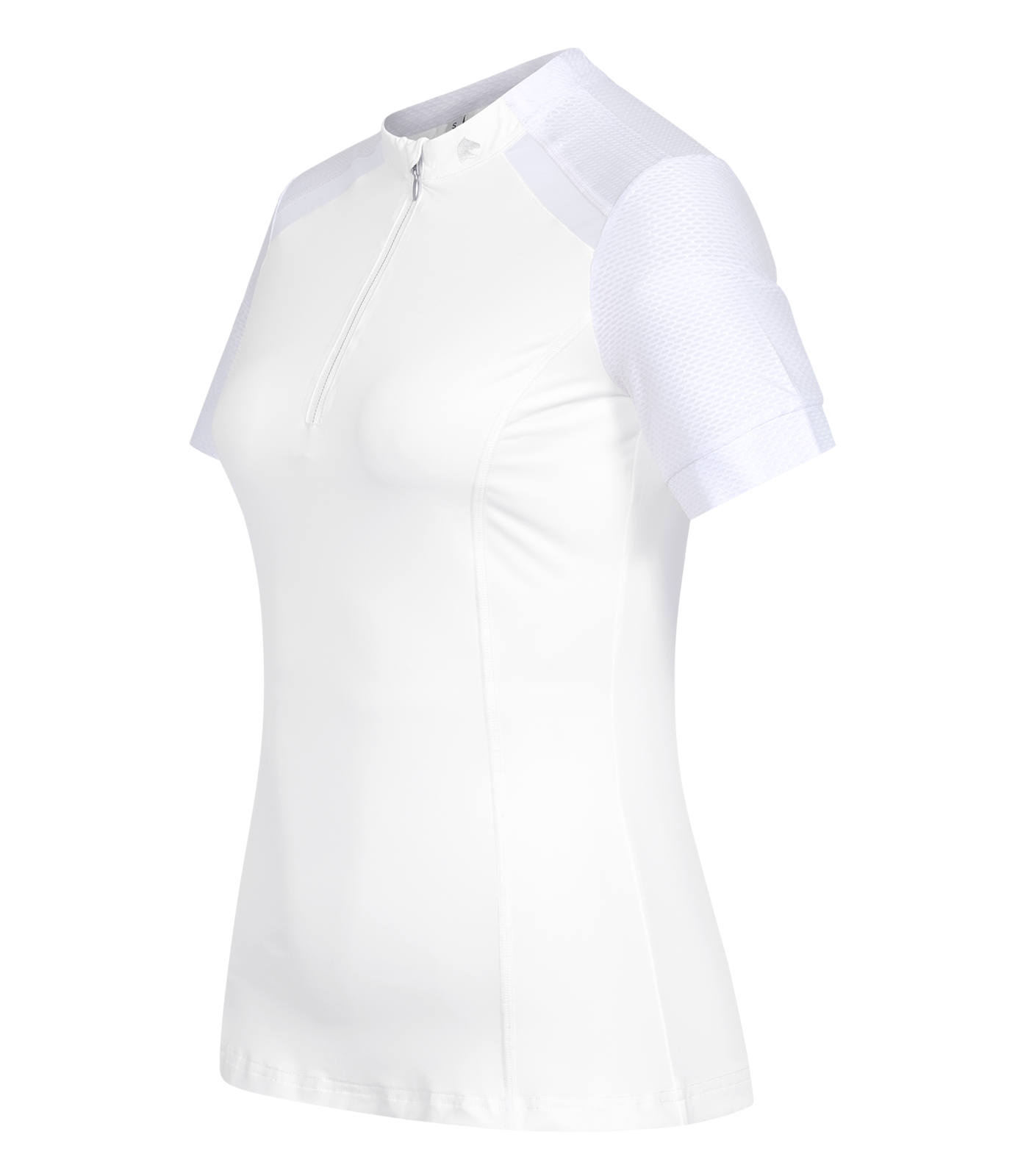 Maglia tecnica con zip Nancy bianco