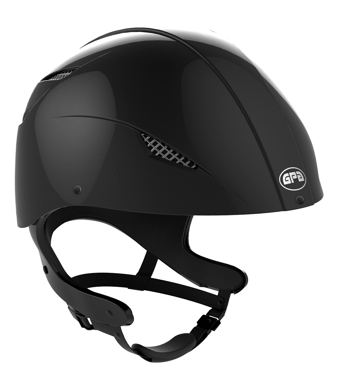 GPA EASY Jock Up TLS Riding Helment black shiny
