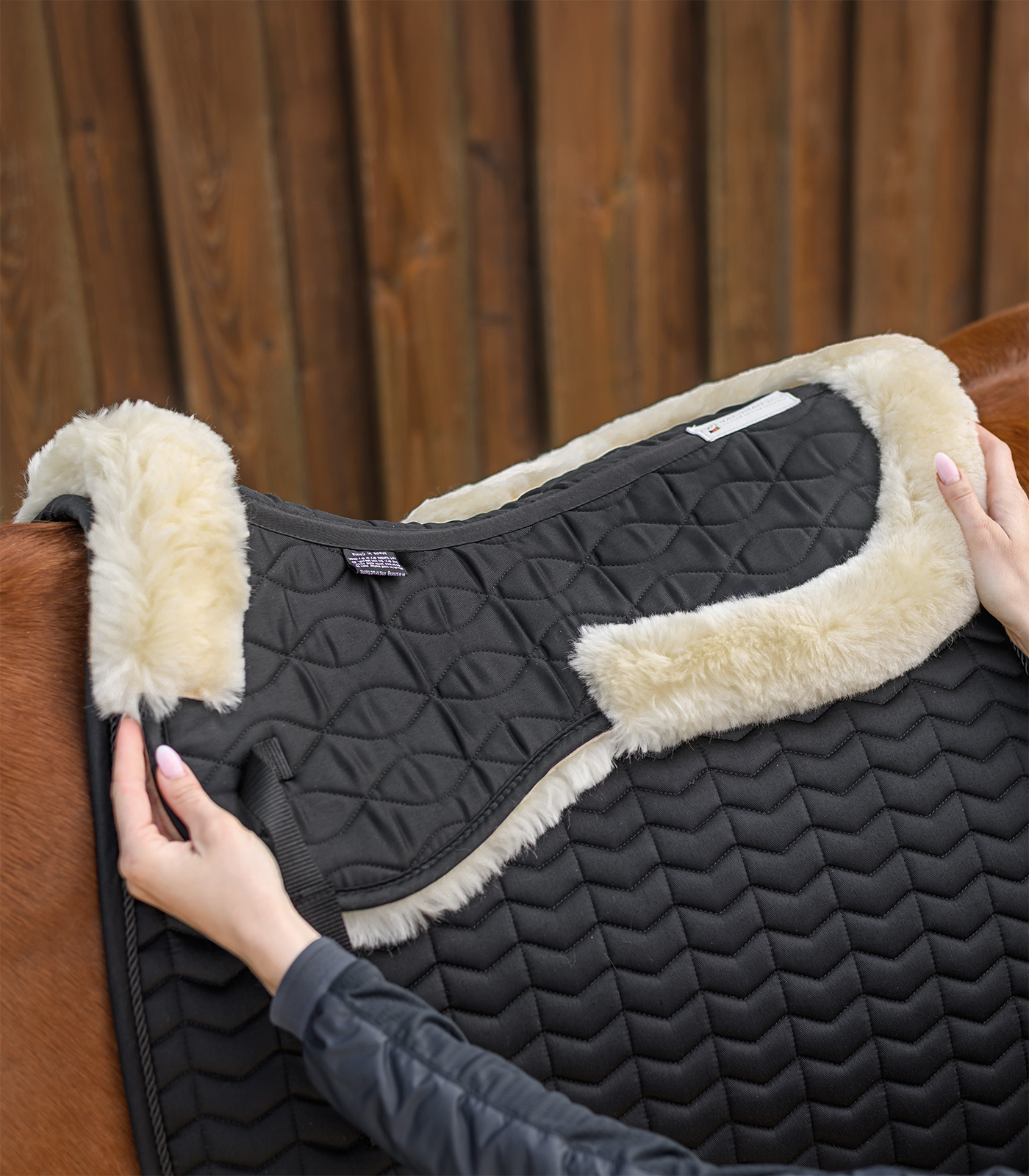 Coussin de selle en peau d’agneau