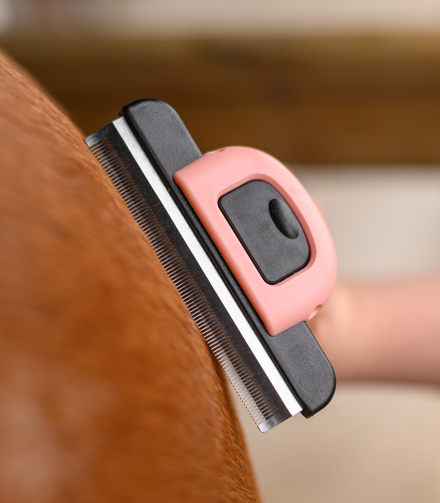 Peigne pour la mue du cheval avec poignée gel, L