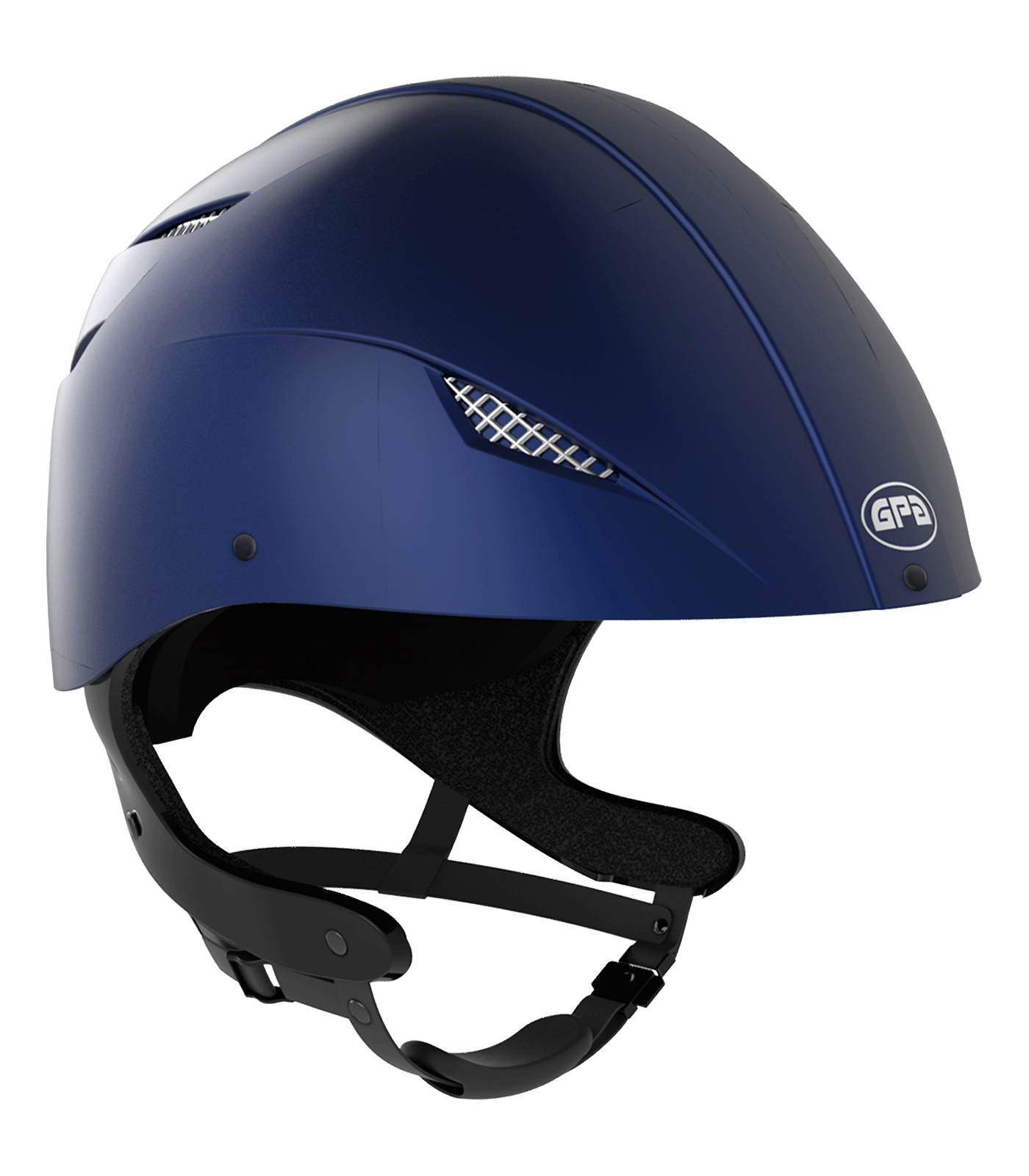 GPA Casco de equitación EASY Jock Up TLS azul oscuro mate