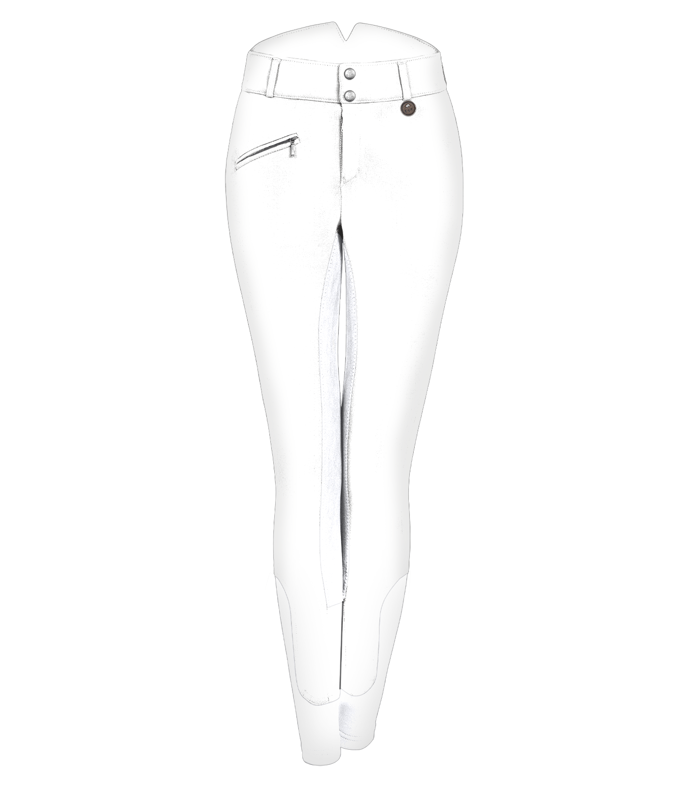 Fun Sport High Waist Breeches white