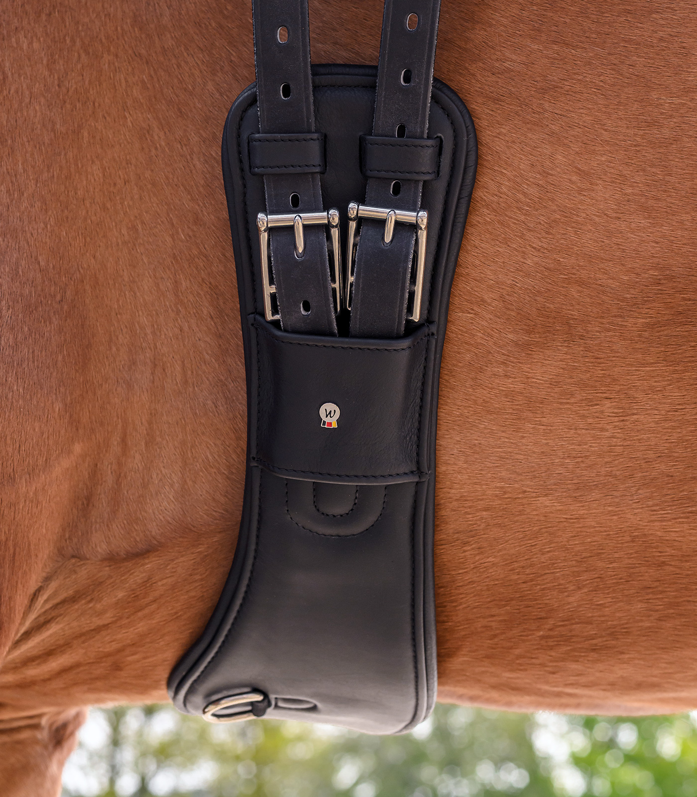 Sangle courte en cuir Contour