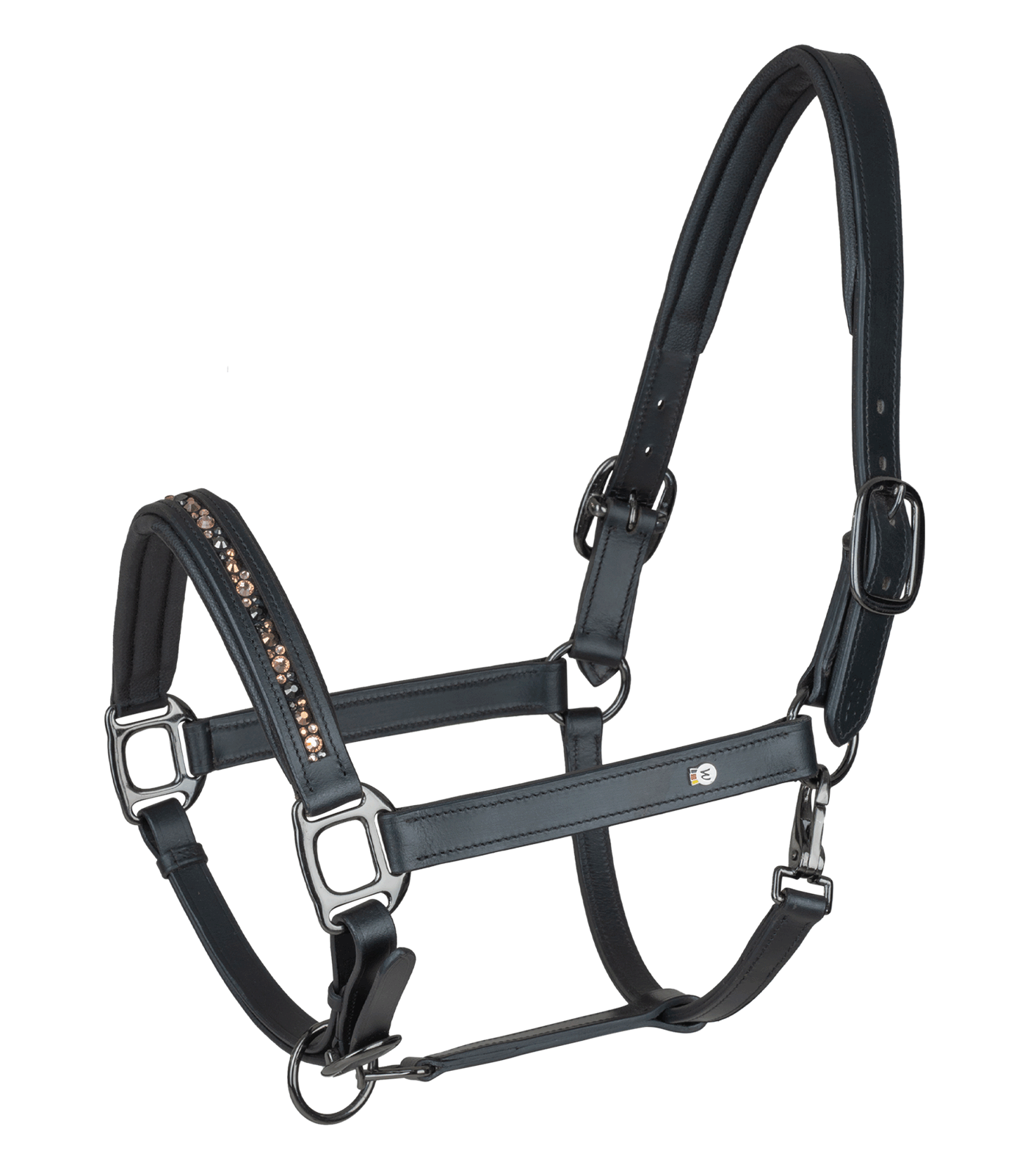 Waldhausen X-Line Lederhalfter Crystal schwarz/grau