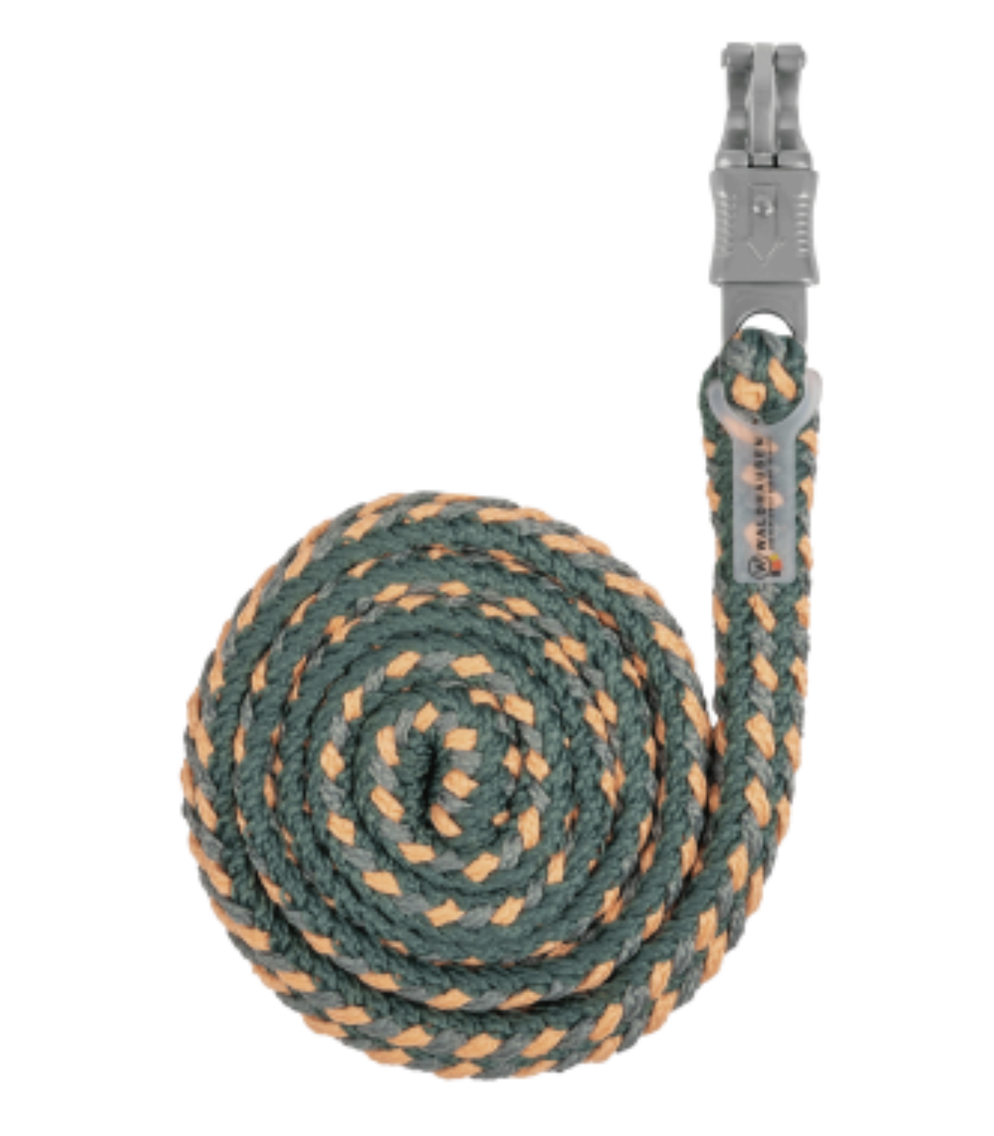 Anbindestrick Plus - Panikhaken piniengrün/pfirsich/chromgrau