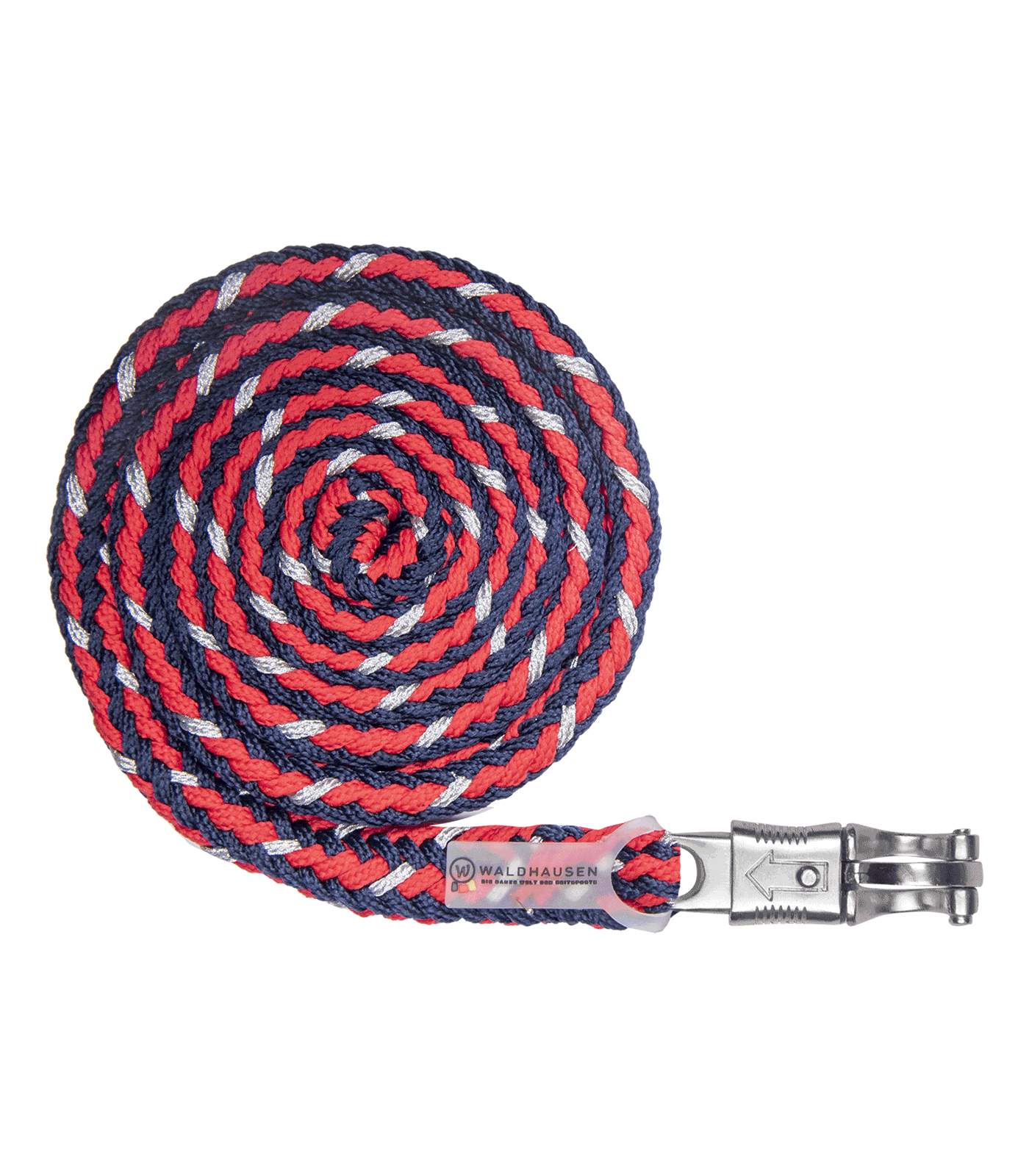 Shine lead rope - panic hook red/silver