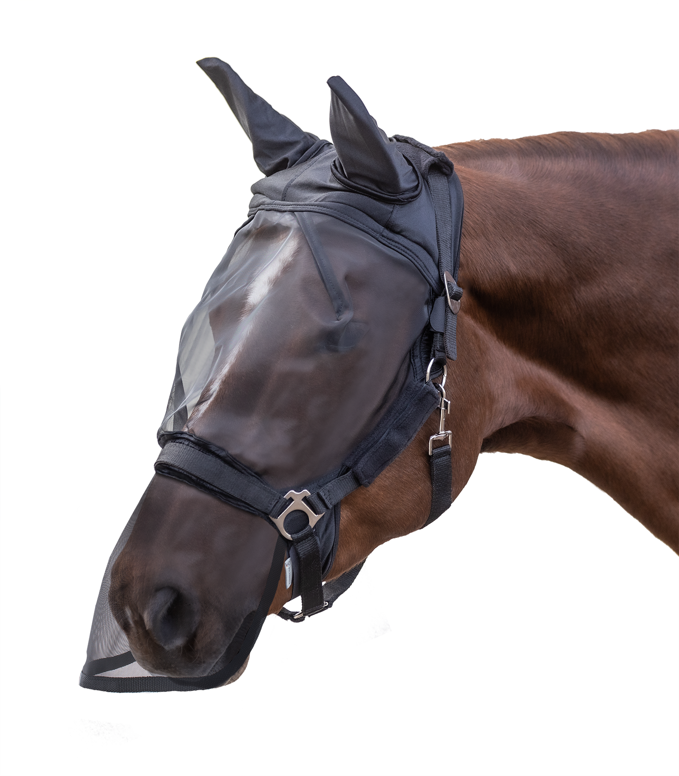 PREMIUM Fly Mask, with ear and nose protection black