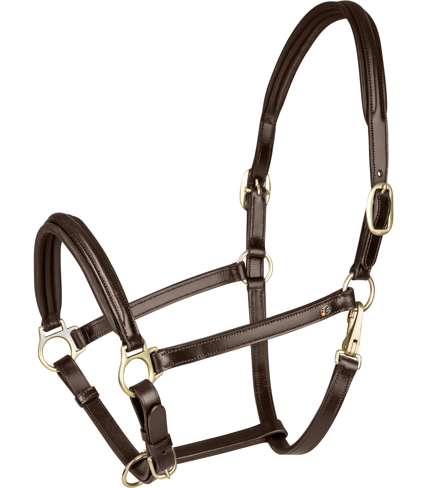 Waldhausen S-Line Lederhalfter Classy braun/messing