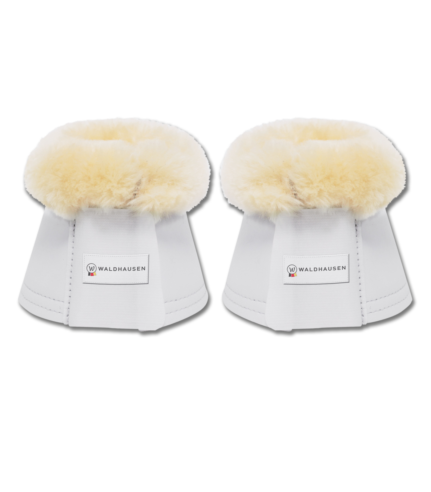 Cloches en peau d’agneau, lot de 2 blanc